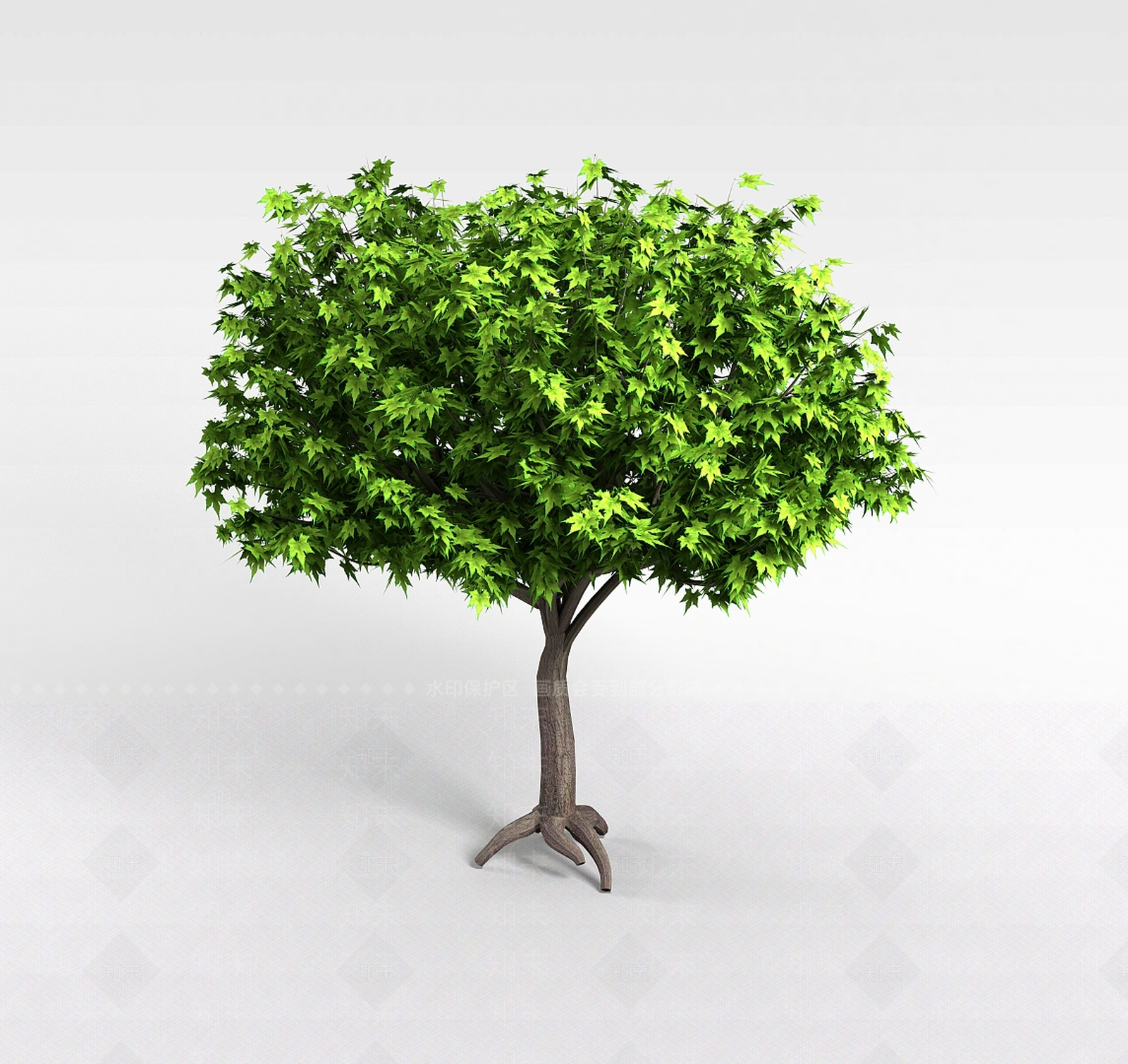 现代圆形绿色观赏植被3D模型下载【ID:1198877160】