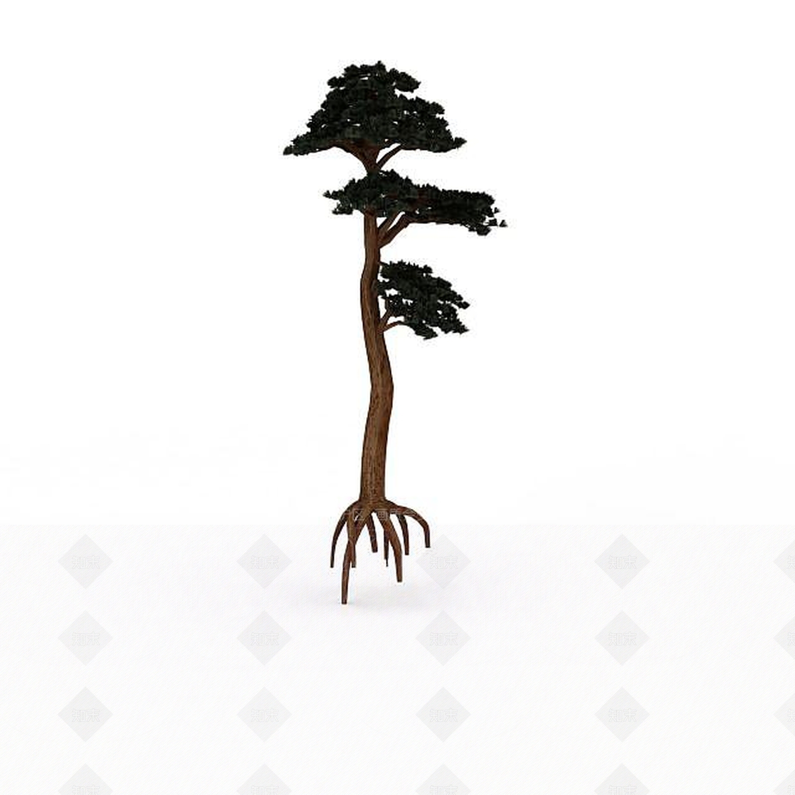 现代绿色景观树3D模型下载【ID:1198877724】