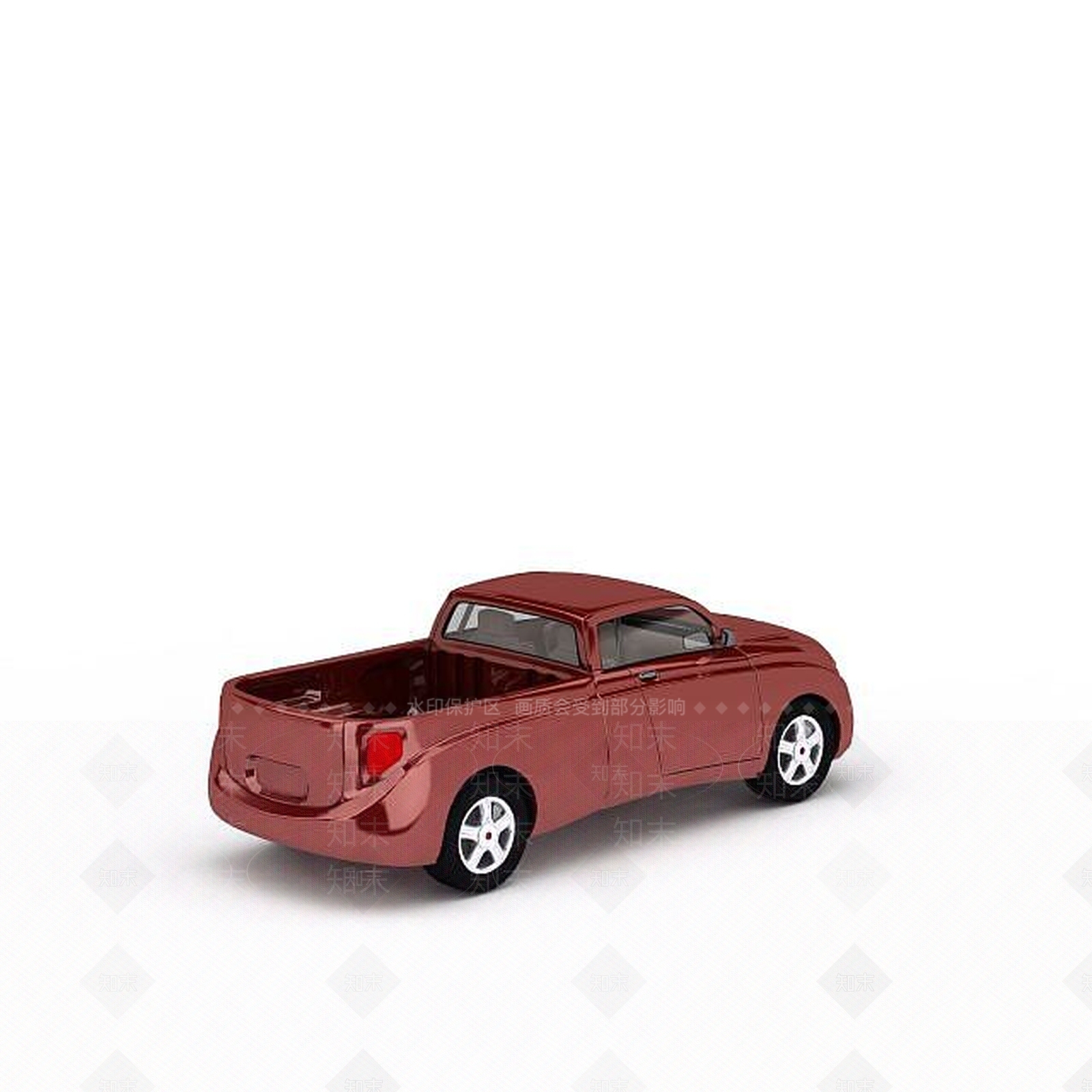 现代红色卡车3D模型下载【ID:1198879379】