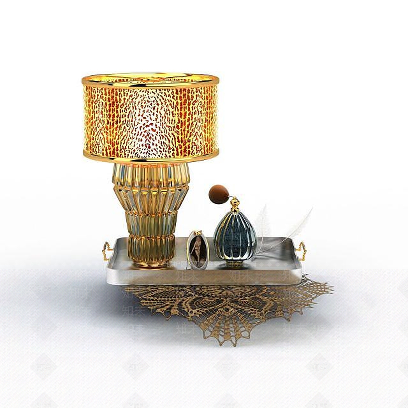 现代桌面装饰品3D模型下载【ID:1198879539】