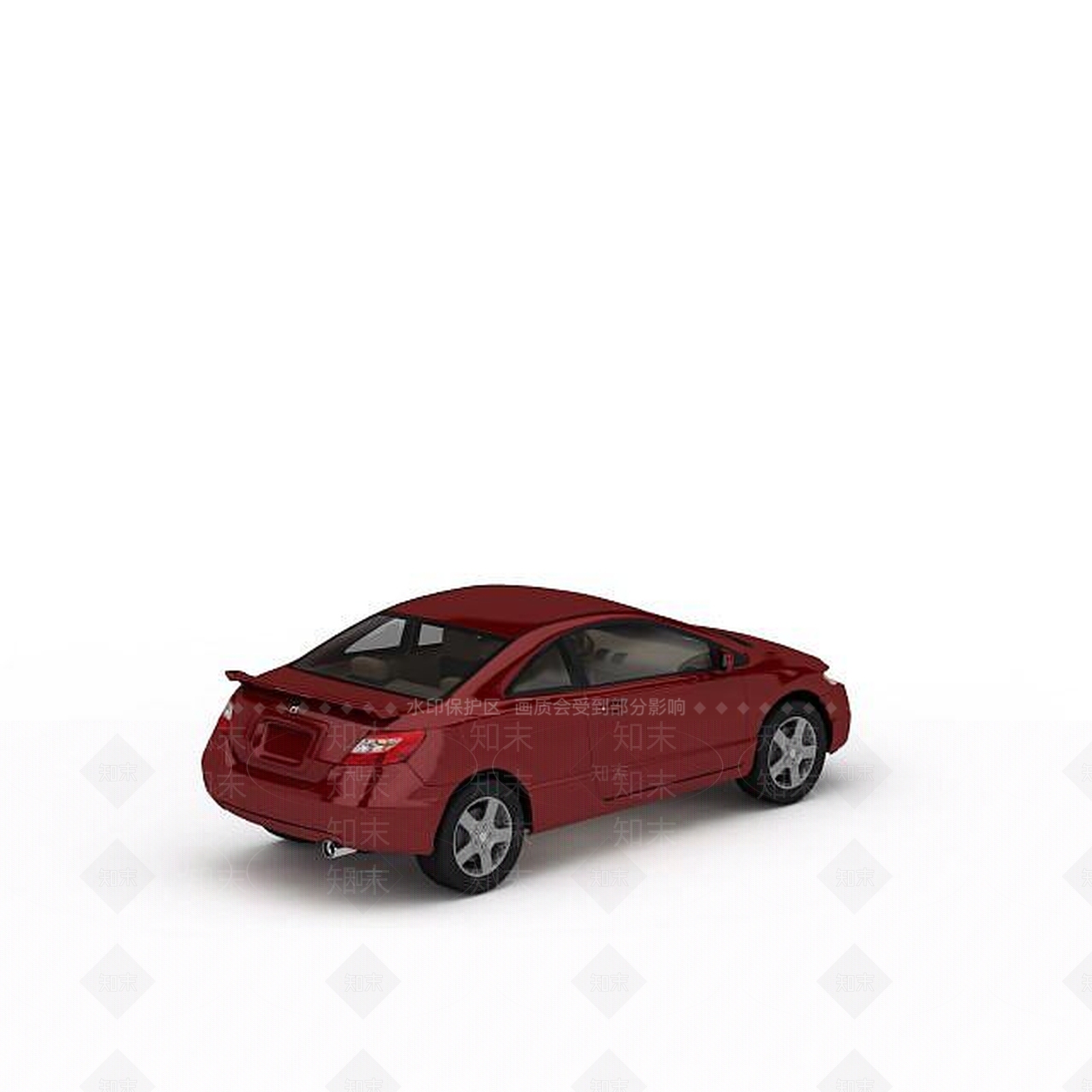 现代红色轿车3D模型下载【ID:1198879612】