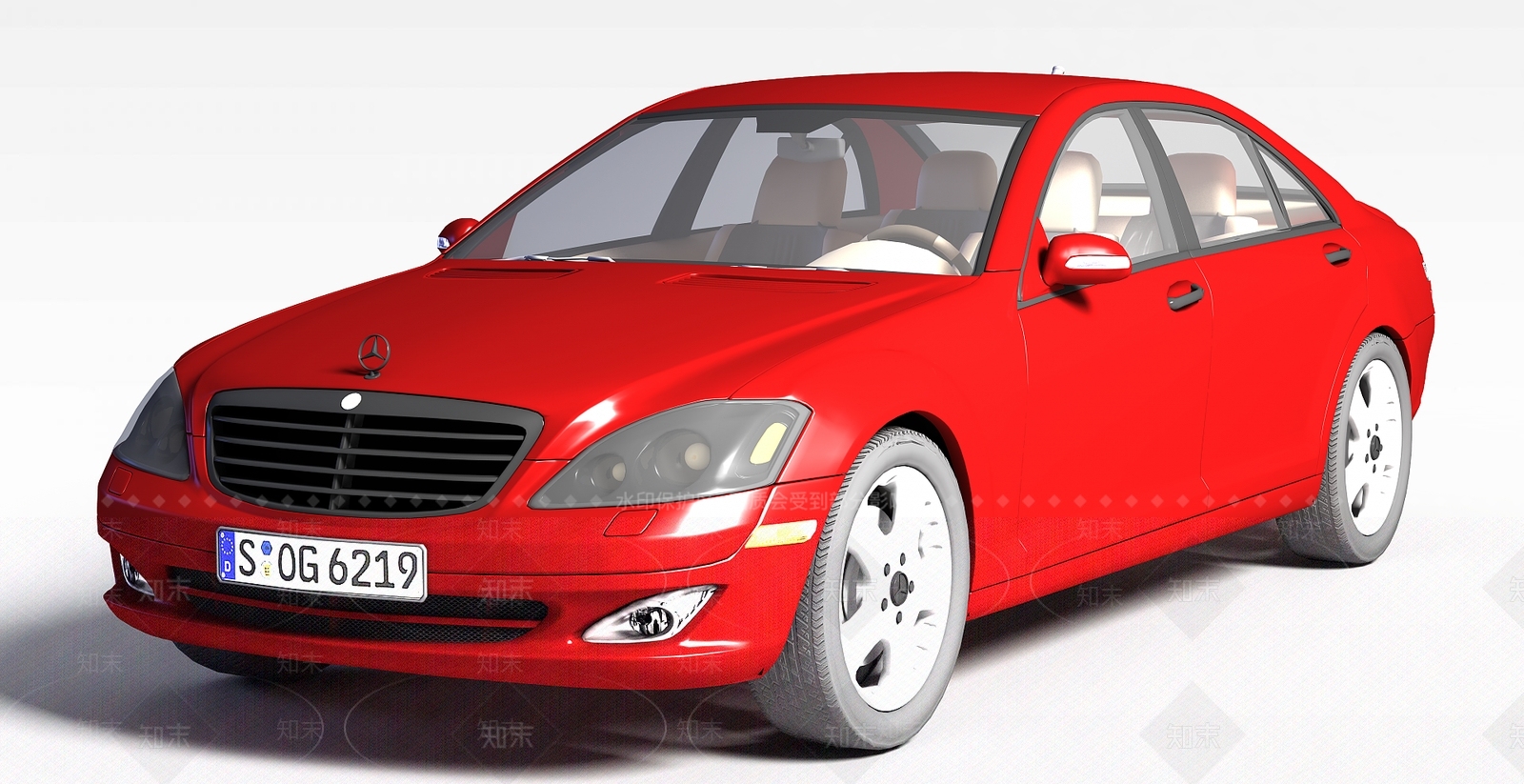 现代奔驰轿车3D模型下载【ID:1198879788】
