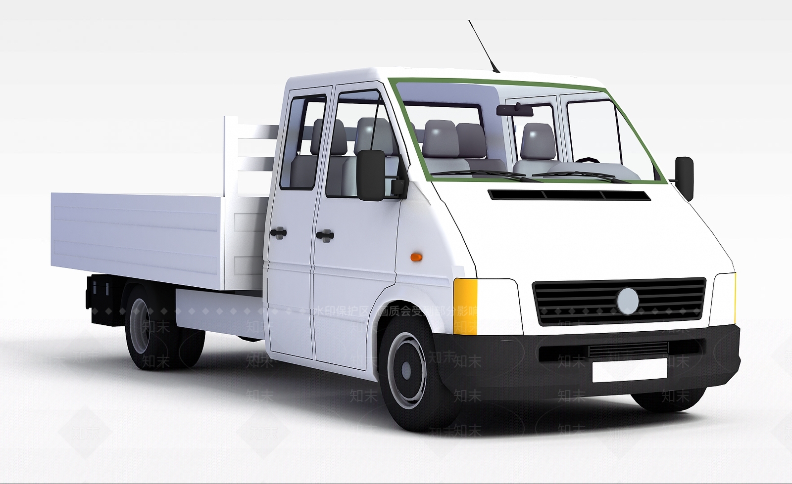 现代拉货卡车3D模型下载【ID:1198879944】