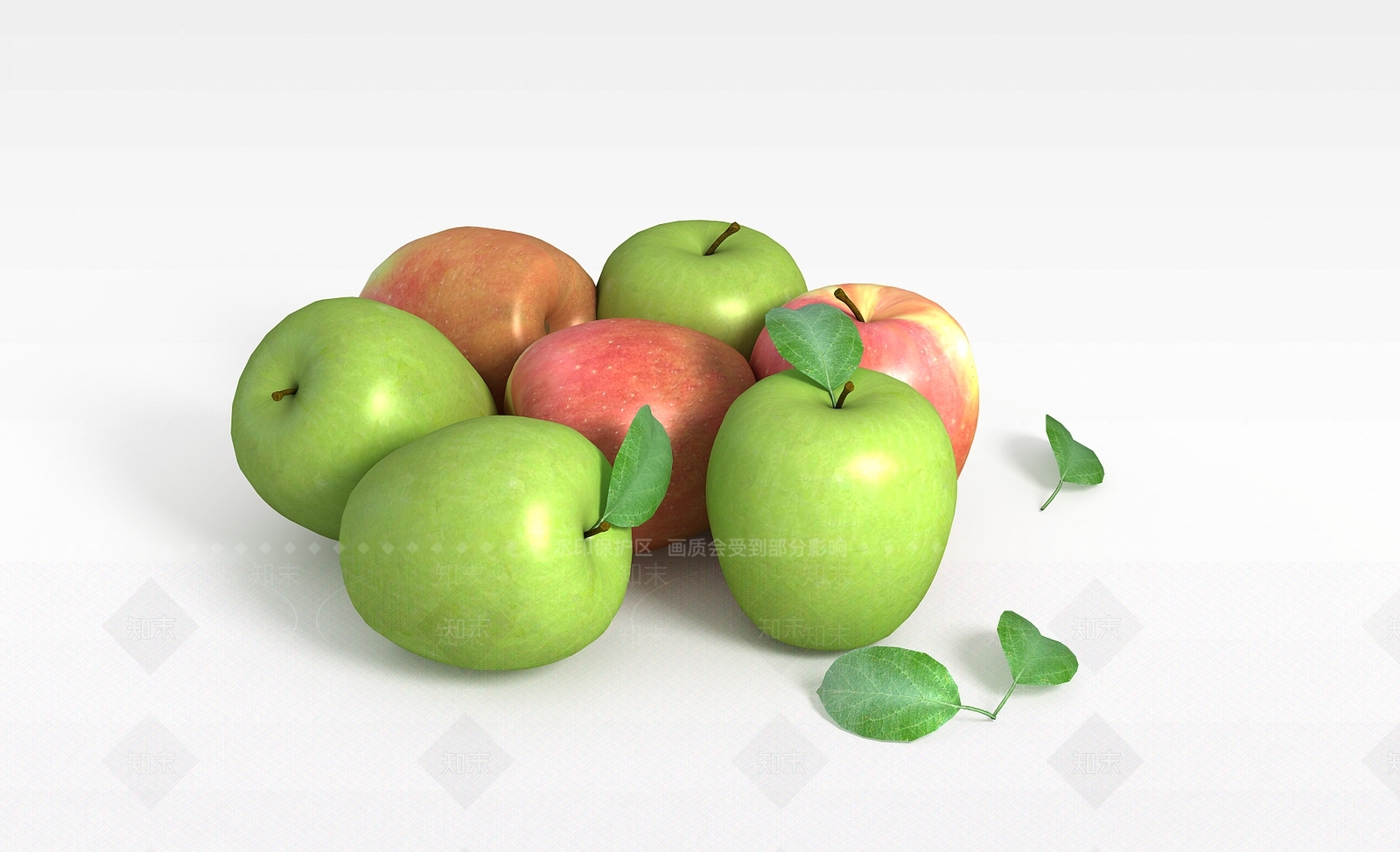 现代青苹果3D模型下载【ID:1198880005】