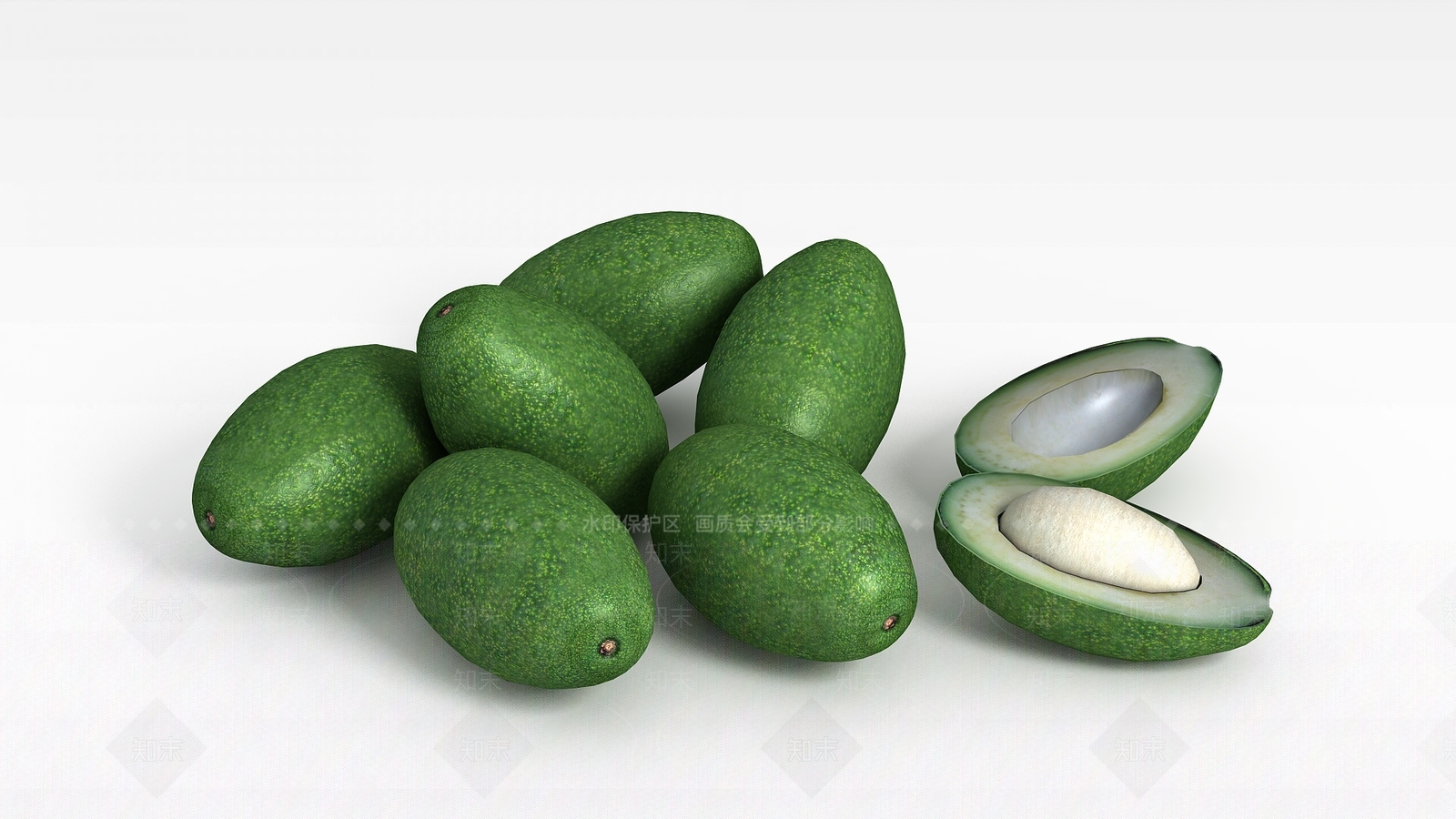 现代牛油果3D模型下载【ID:1198880344】