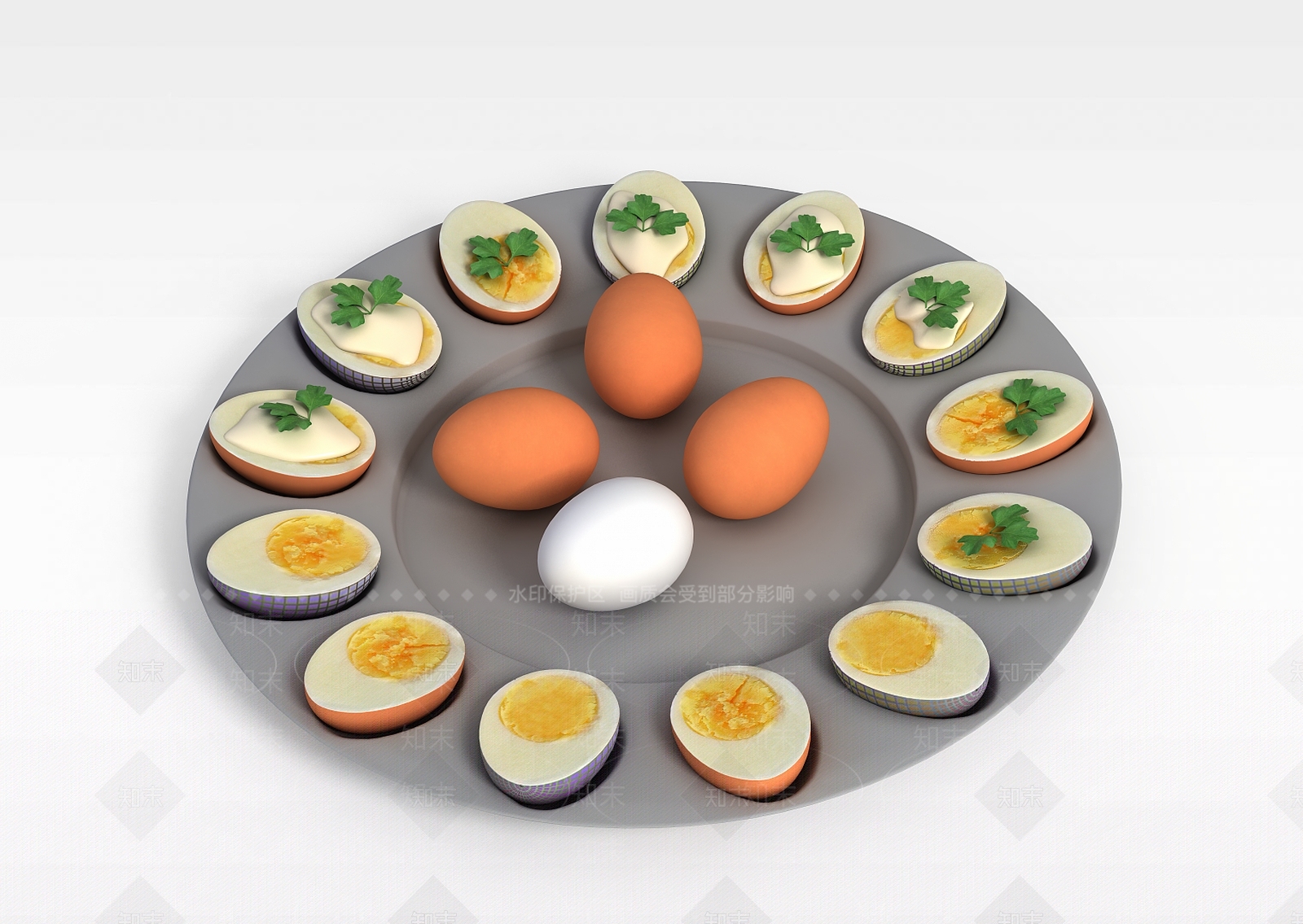 现代鸡蛋3D模型下载【ID:1198880504】