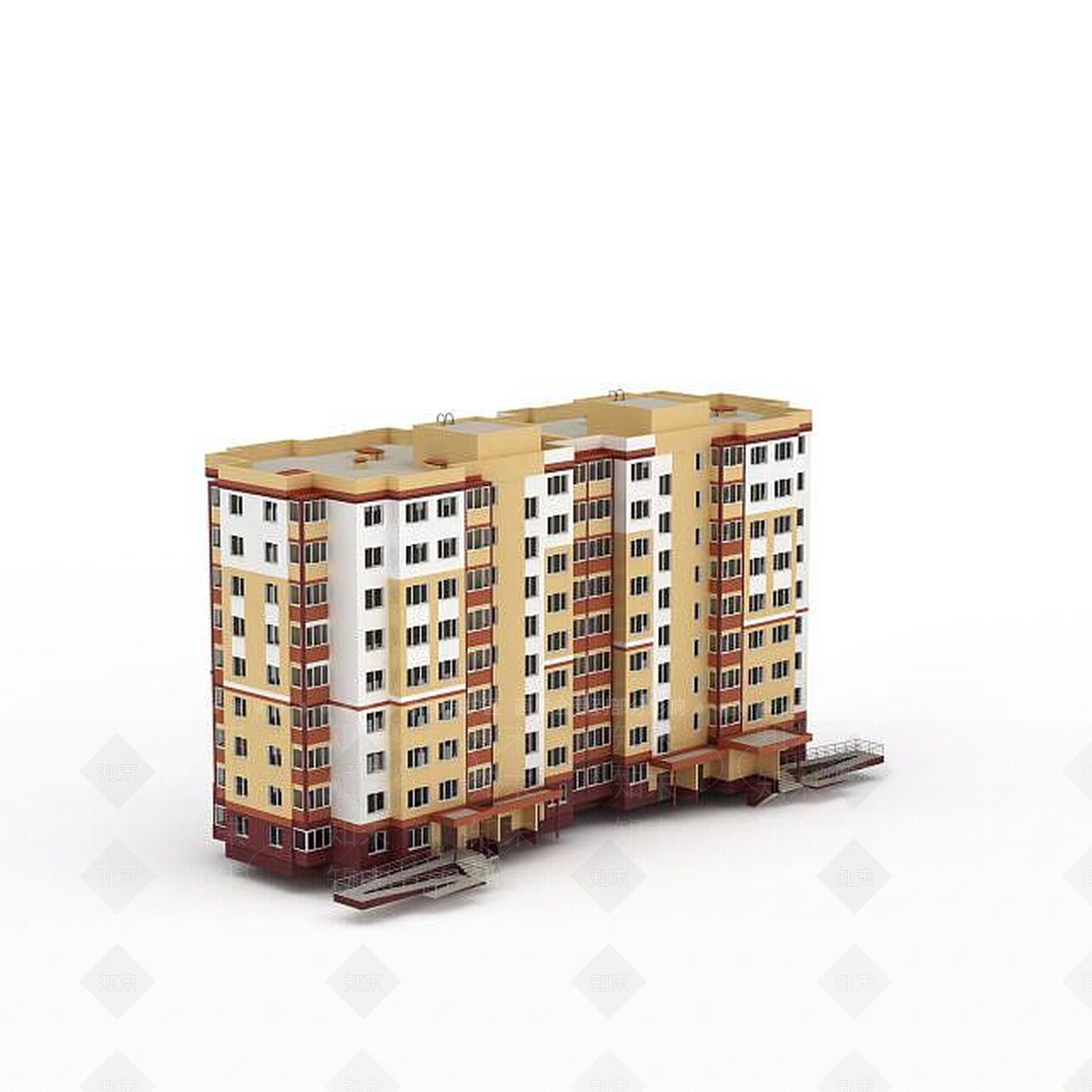 现代建筑单体3D模型下载【ID:1198880845】