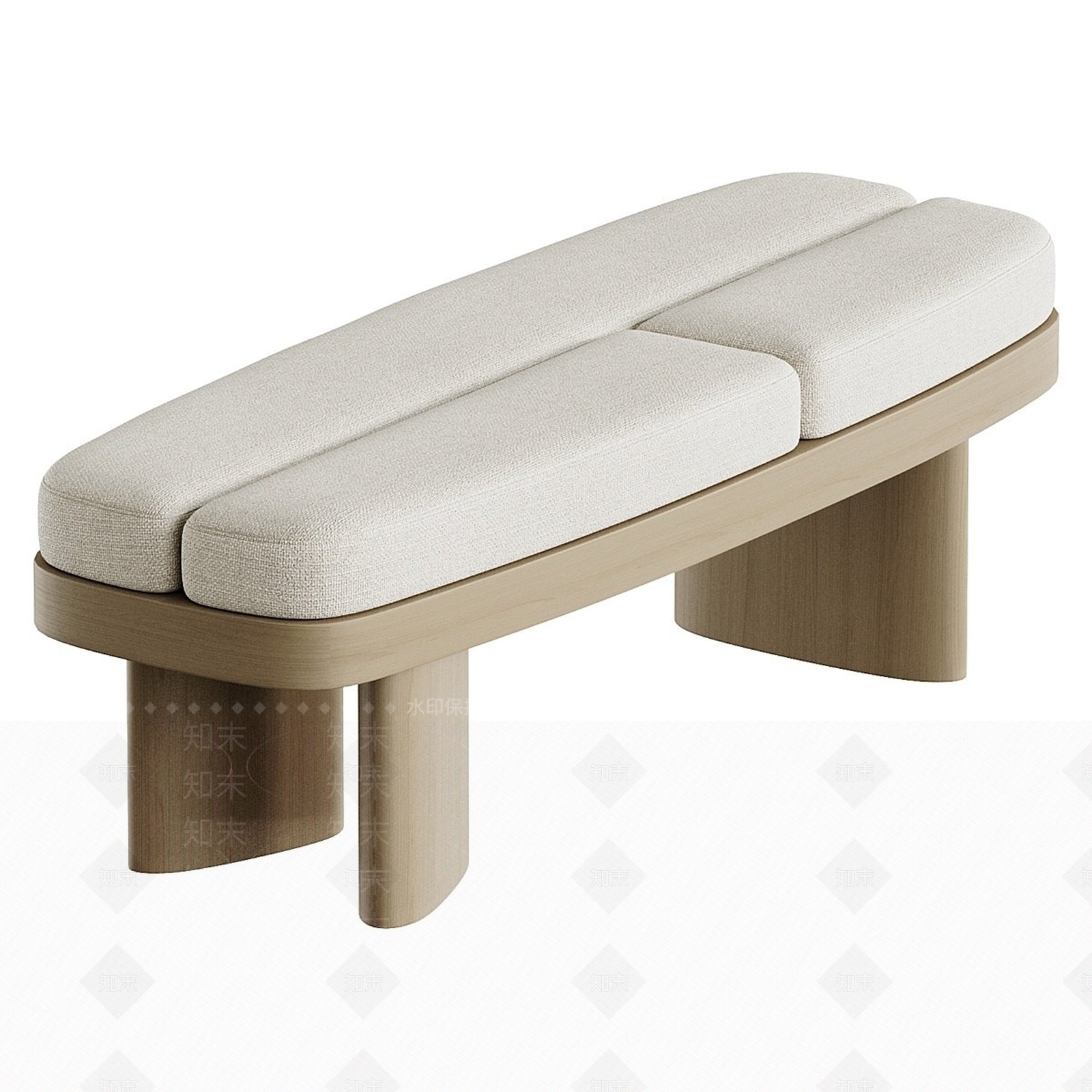 现代沙发凳3D模型下载【ID:1198881219】