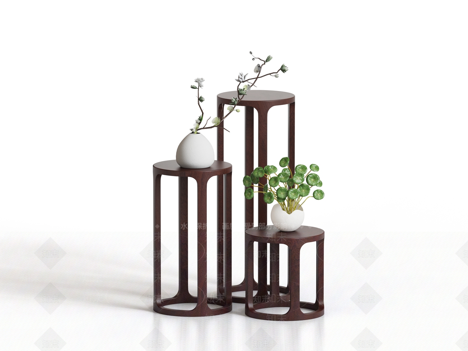 现代新中式花架3D模型下载【ID:1198889309】