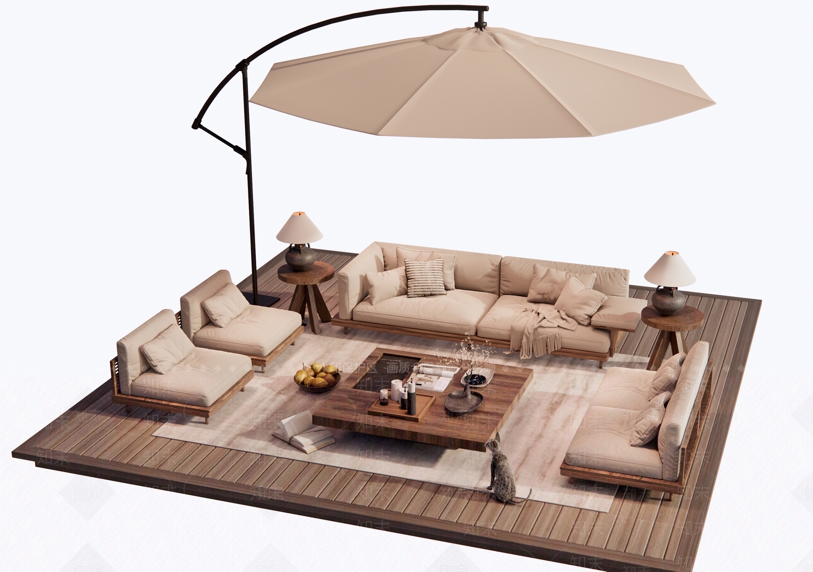 现代户外沙发SU模型下载【ID:1198890489】