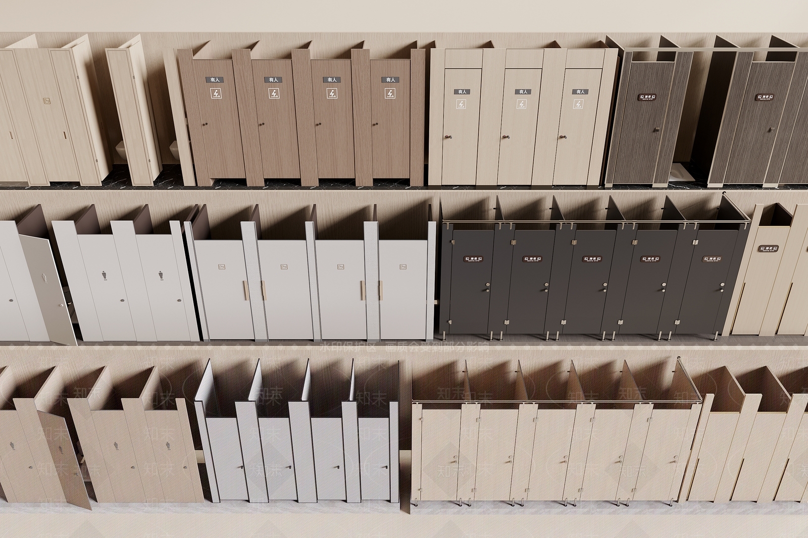 现代公共卫生间3D模型下载【ID:1198892537】