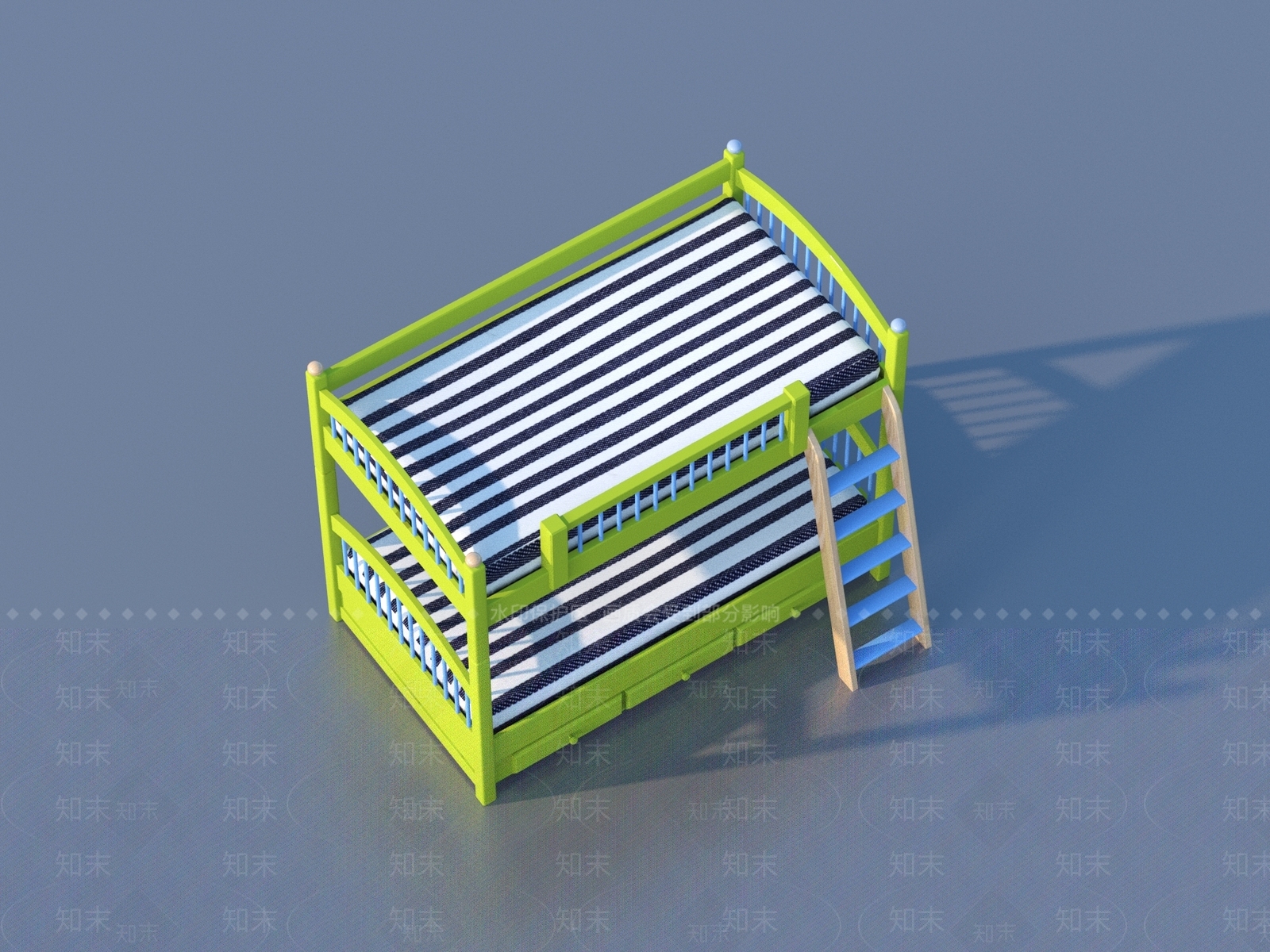 现代上下床3D模型下载【ID:1198893973】