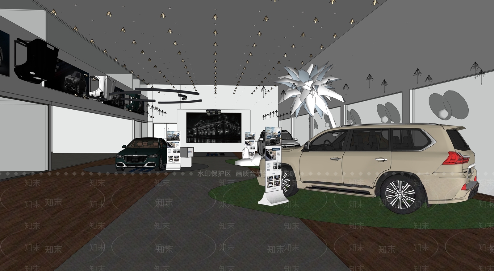 现代汽车4S店SU模型下载【ID:1198894306】