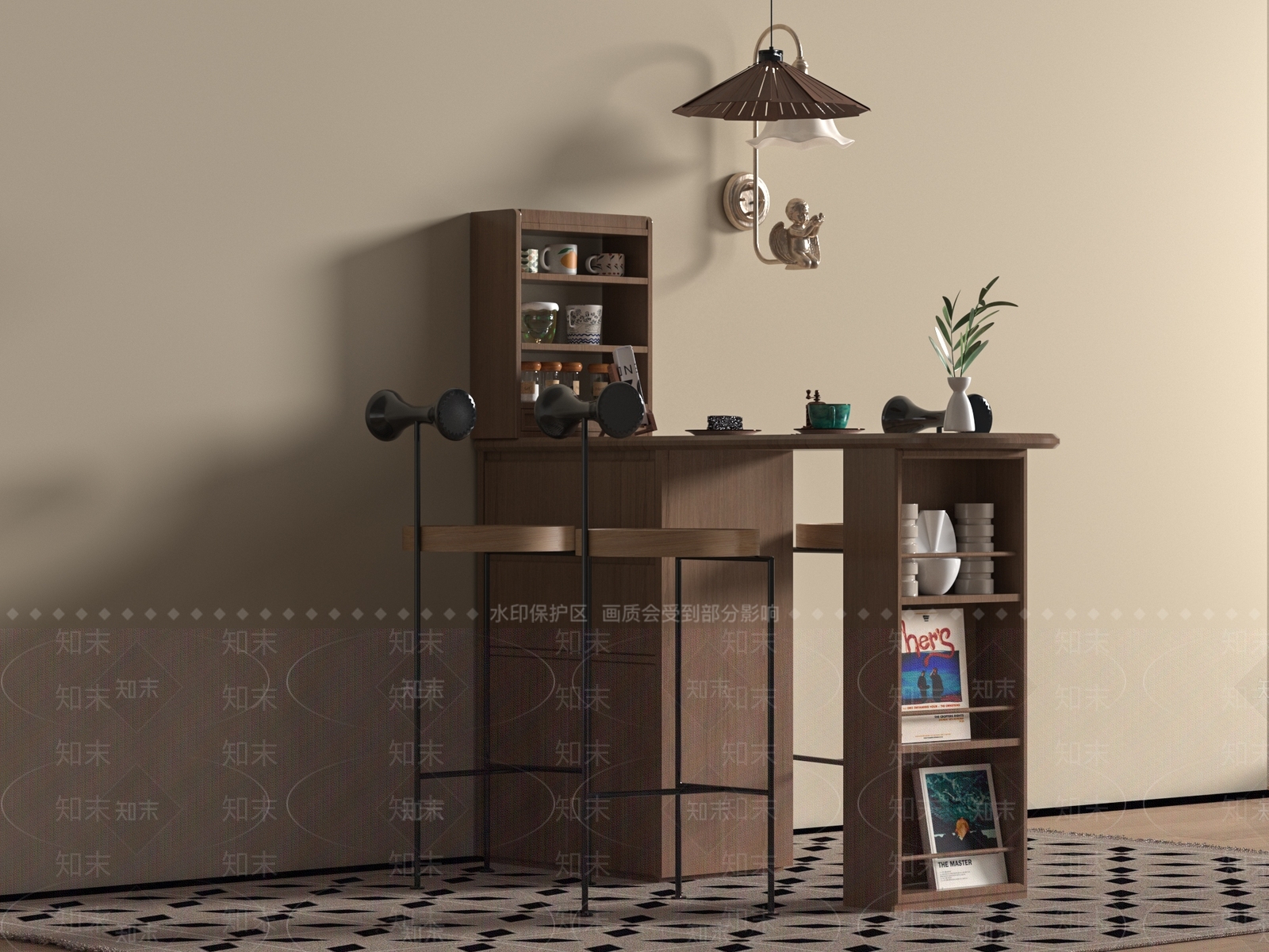 吧台3D模型下载【ID:1198895794】