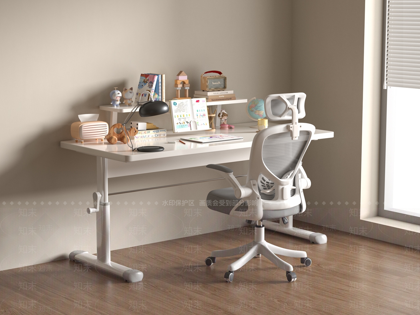 儿童学习桌SU模型下载【ID:1198896475】