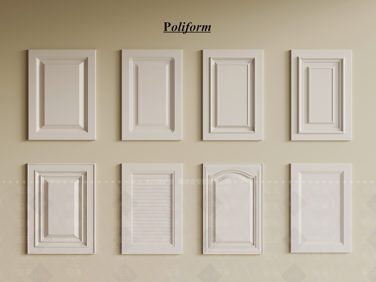 法式柜门3D模型下载【ID:1198896427】