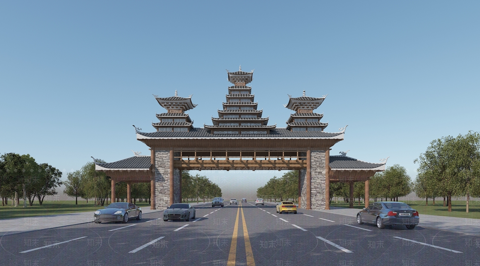 中式古建3D模型下载【ID:1198896793】