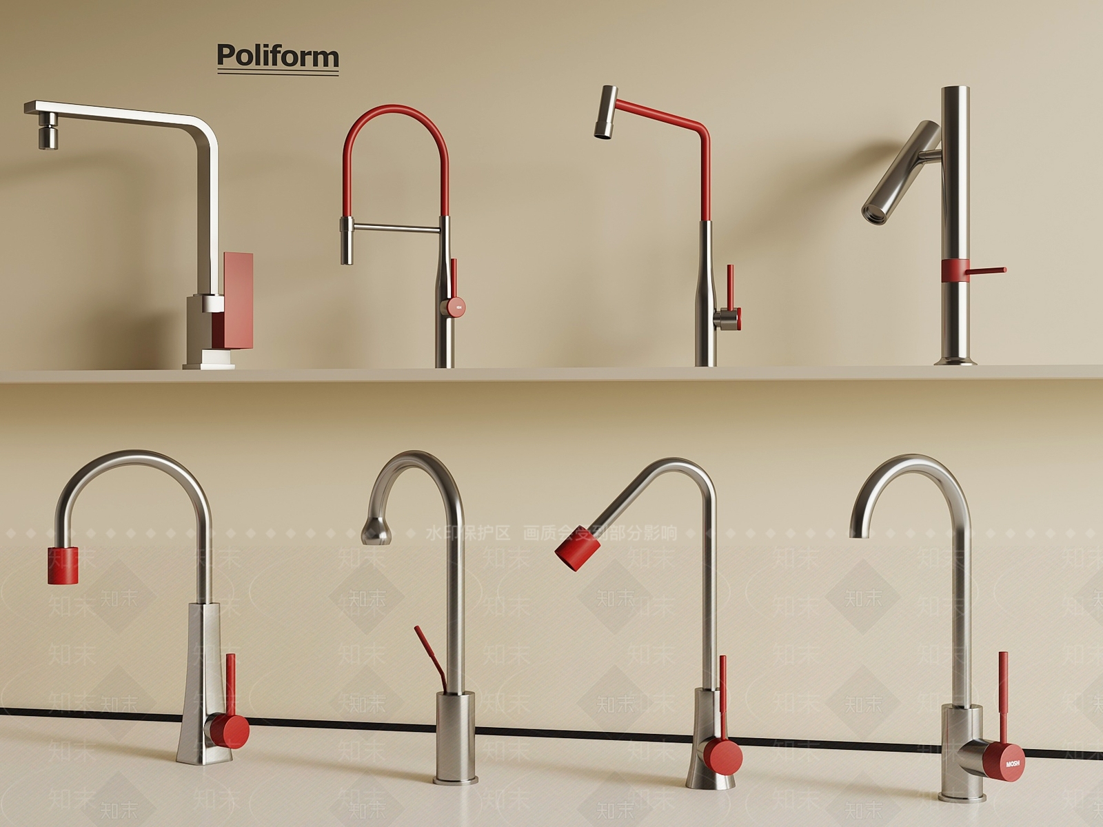现代水龙头3D模型下载【ID:1198897298】