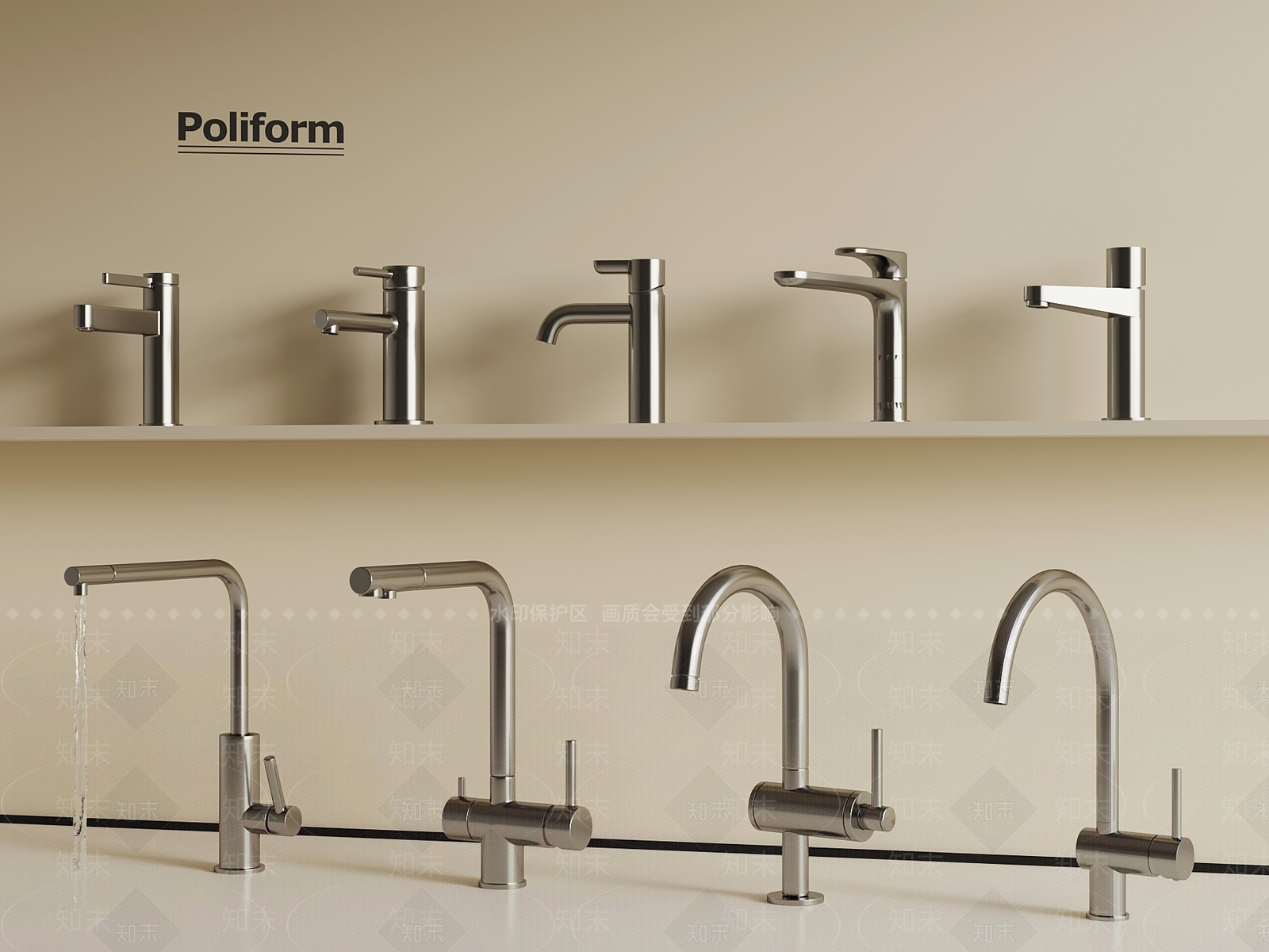 现代水龙头3D模型下载【ID:1198897554】