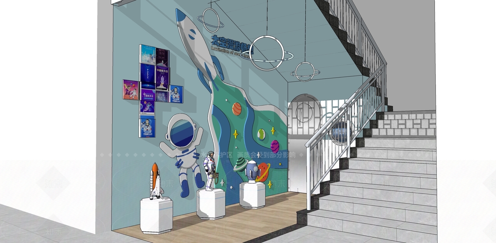 现代其他学校空间SU模型下载【ID:1198898106】