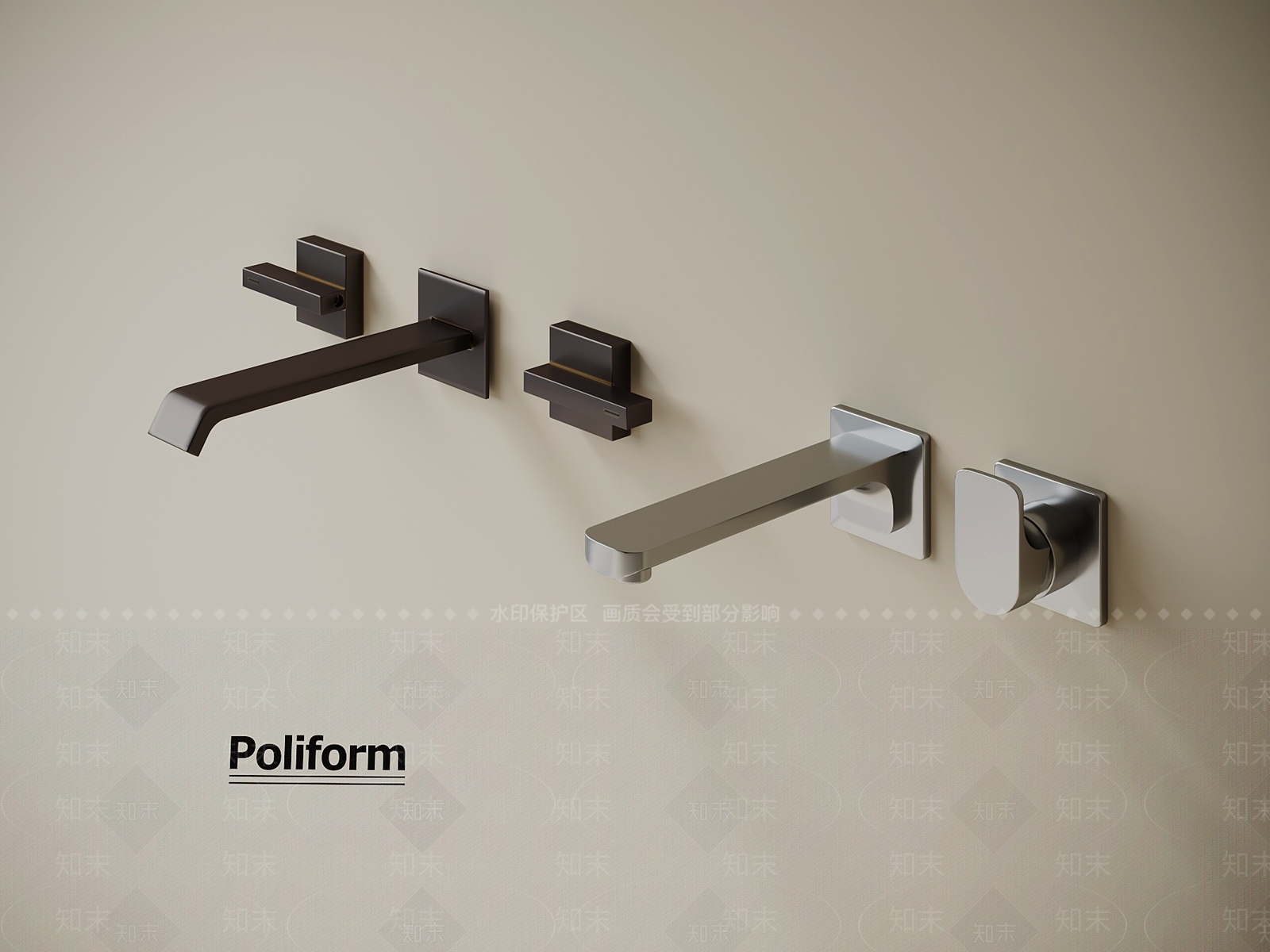 现代水龙头SU模型下载【ID:1198898234】