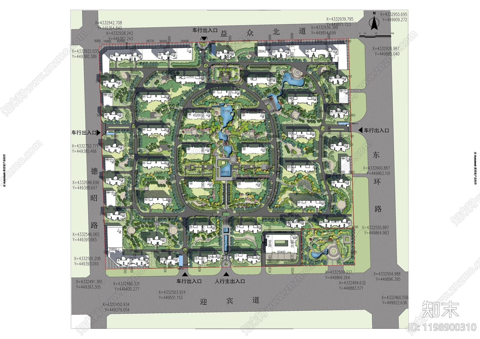 小区平面图施工图下载【ID:1198900310】