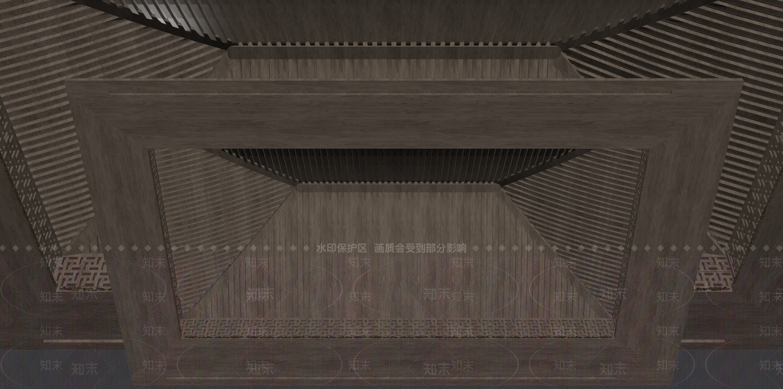 新中式中式吊顶SU模型下载【ID:1198900294】