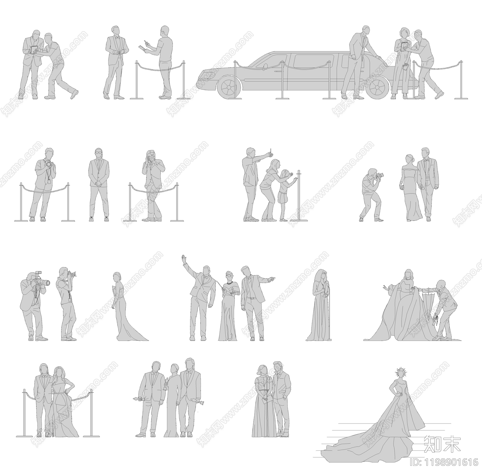 现代人物cad施工图下载【ID:1198901616】