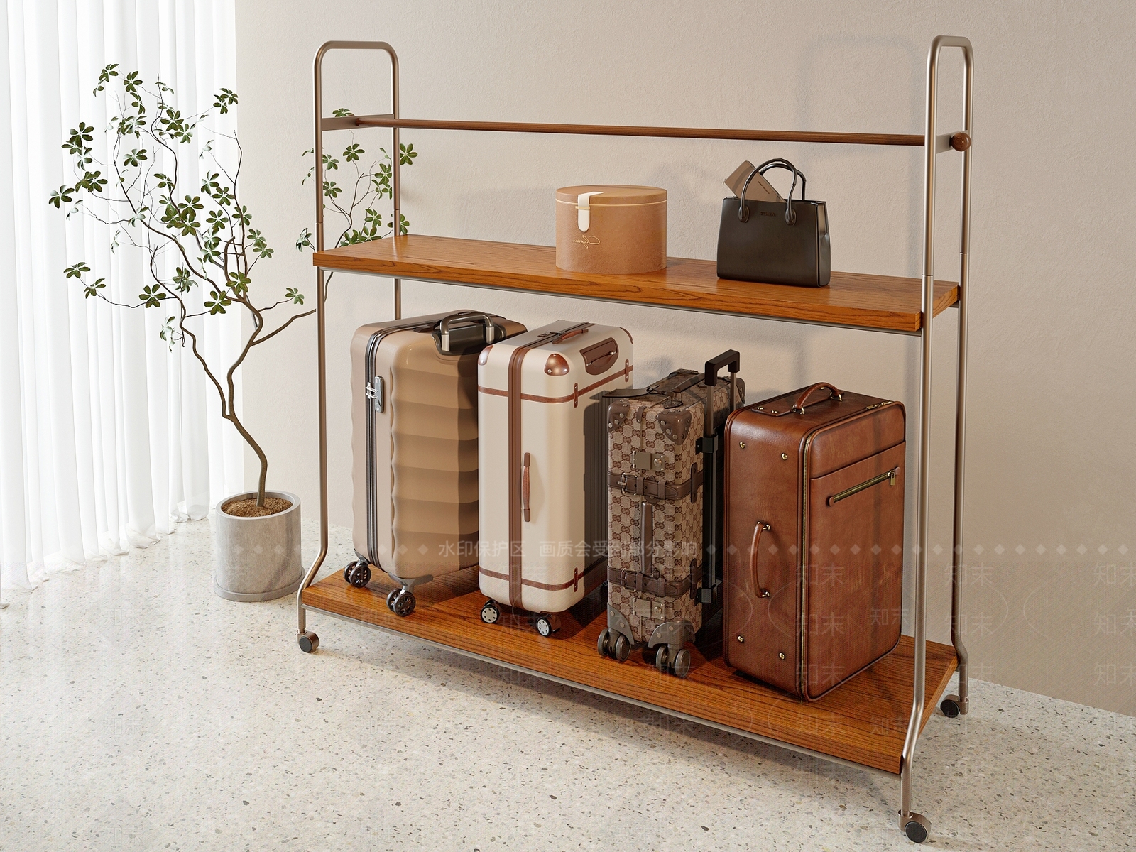 行李箱3D模型下载【ID:1198905186】