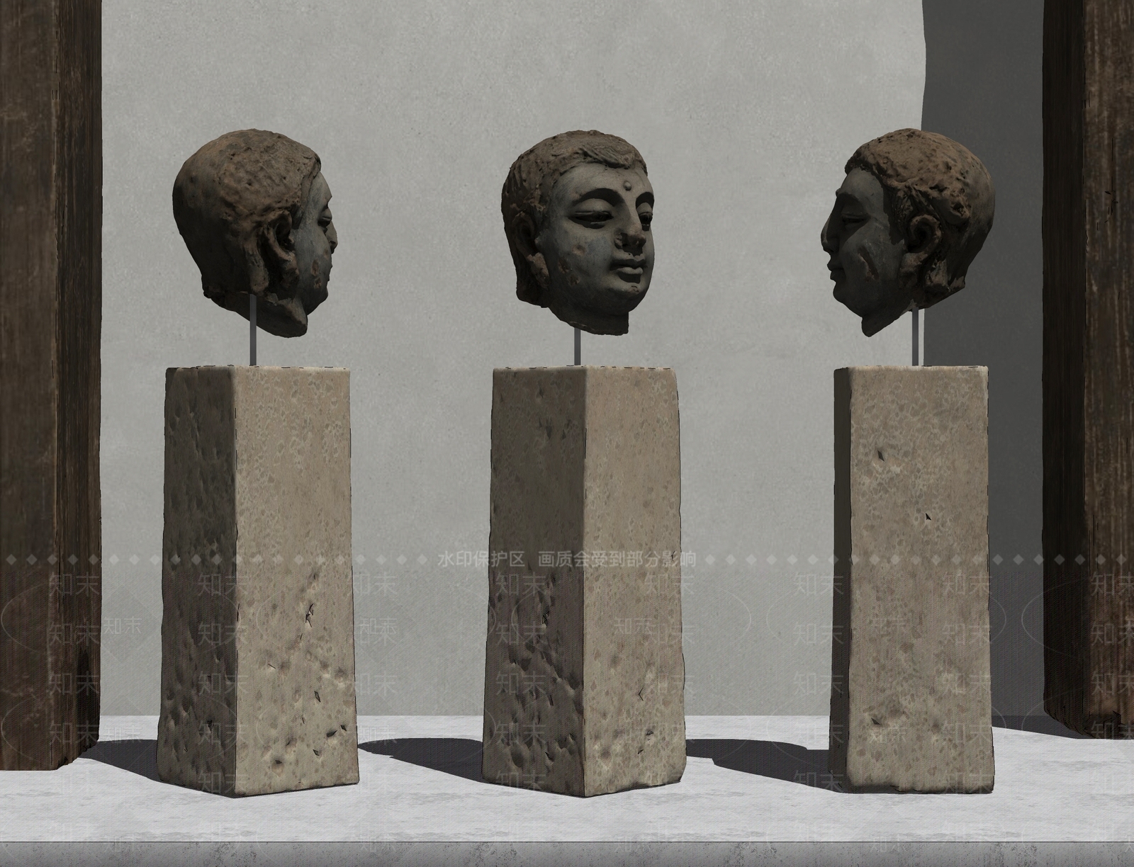 新中式中式佛像SU模型下载【ID:1198904930】