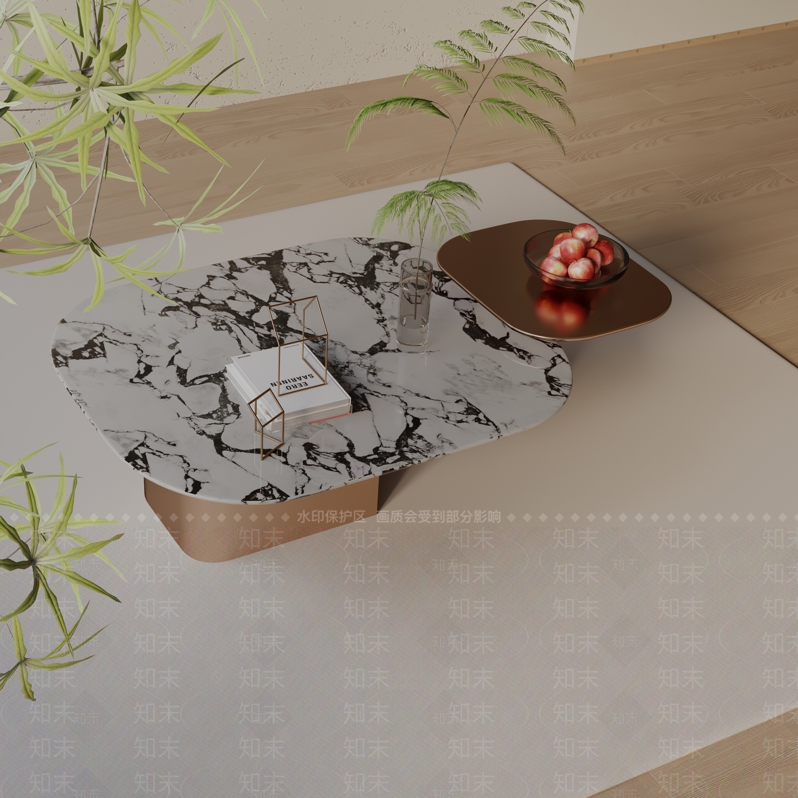 现代茶几3D模型下载【ID:1198905789】
