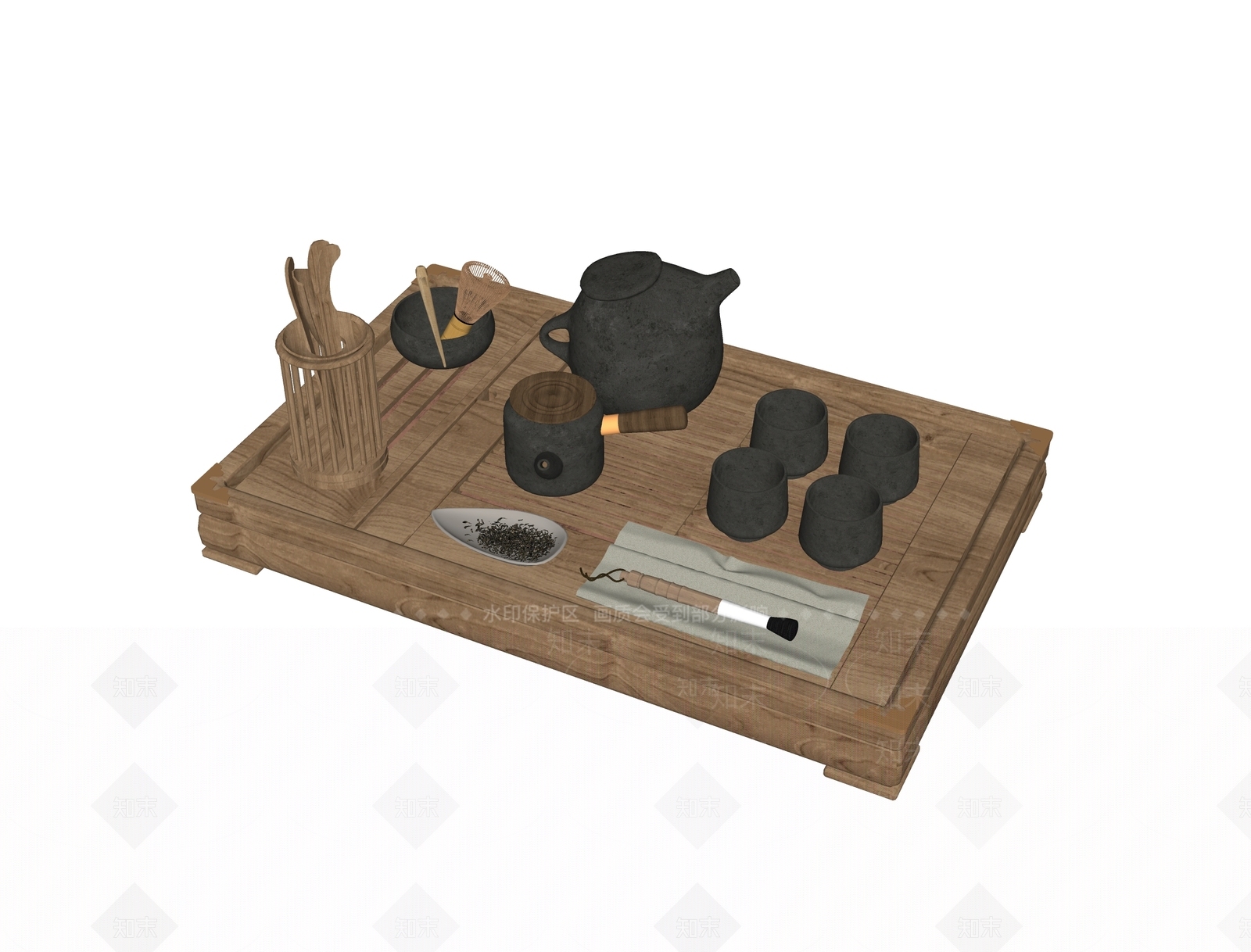 茶具SU模型下载【ID:1198906071】