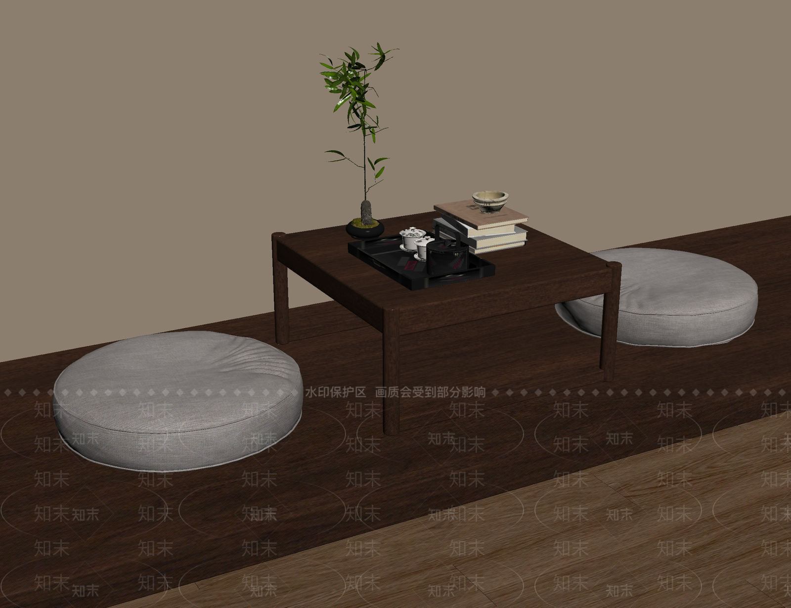 新中式坐垫SU模型下载【ID:1198906967】