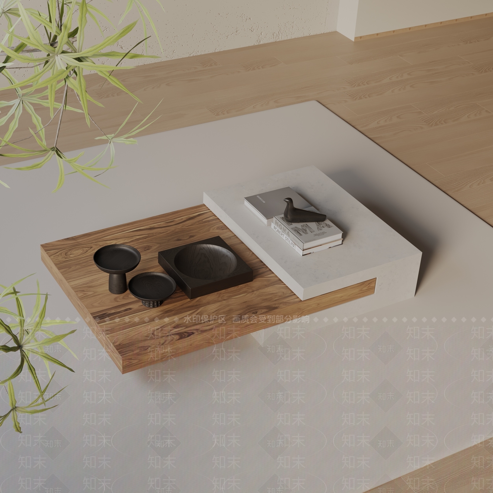 现代茶几3D模型下载【ID:1198907564】