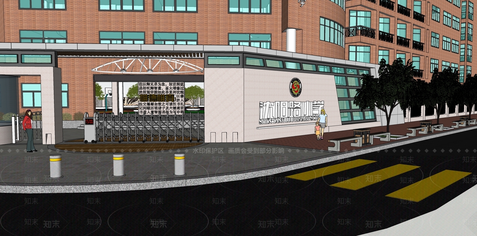 现代美式其他学校空间SU模型下载【ID:1198907203】