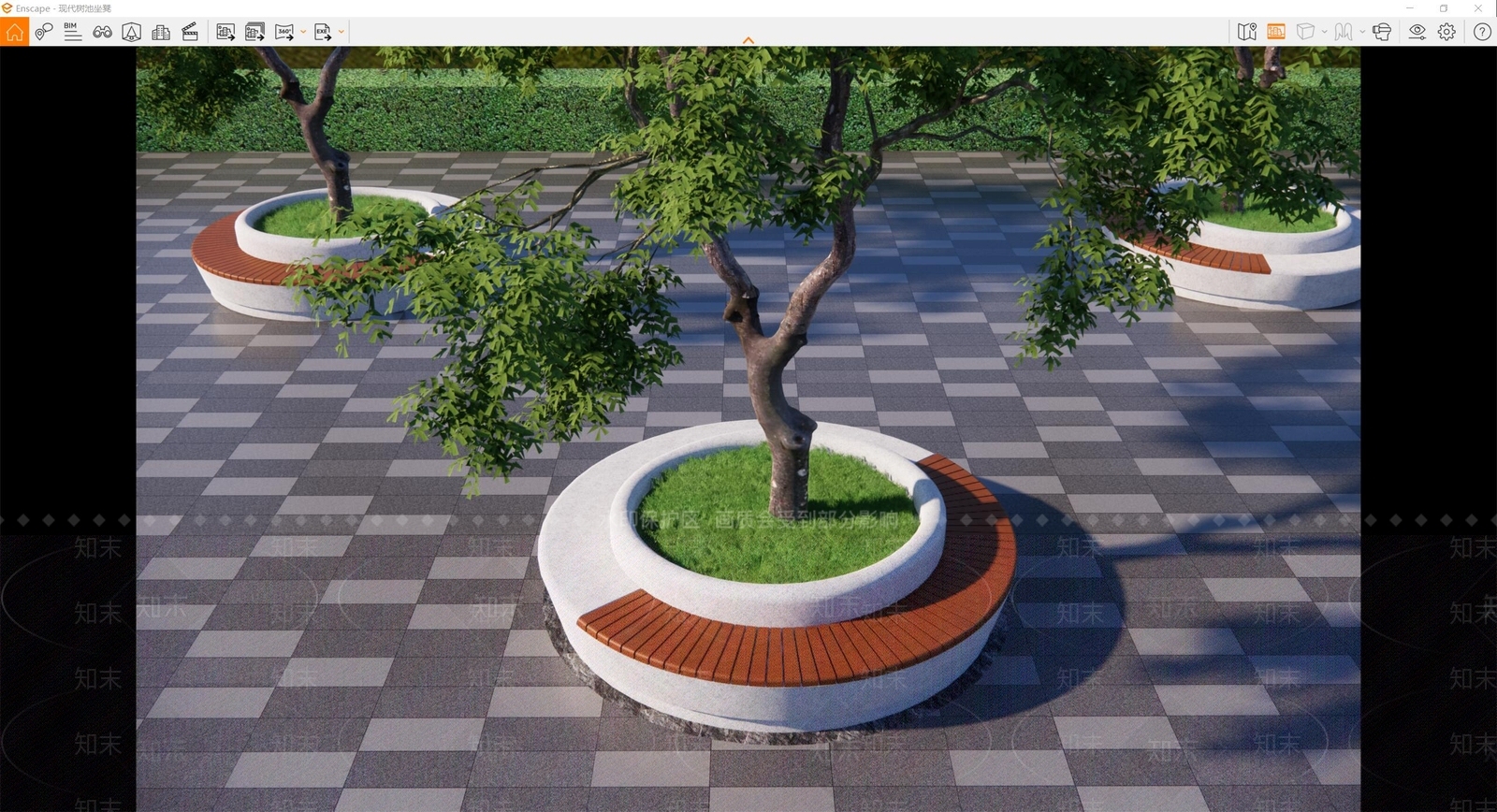 现代景观座椅SU模型下载【ID:1198909403】
