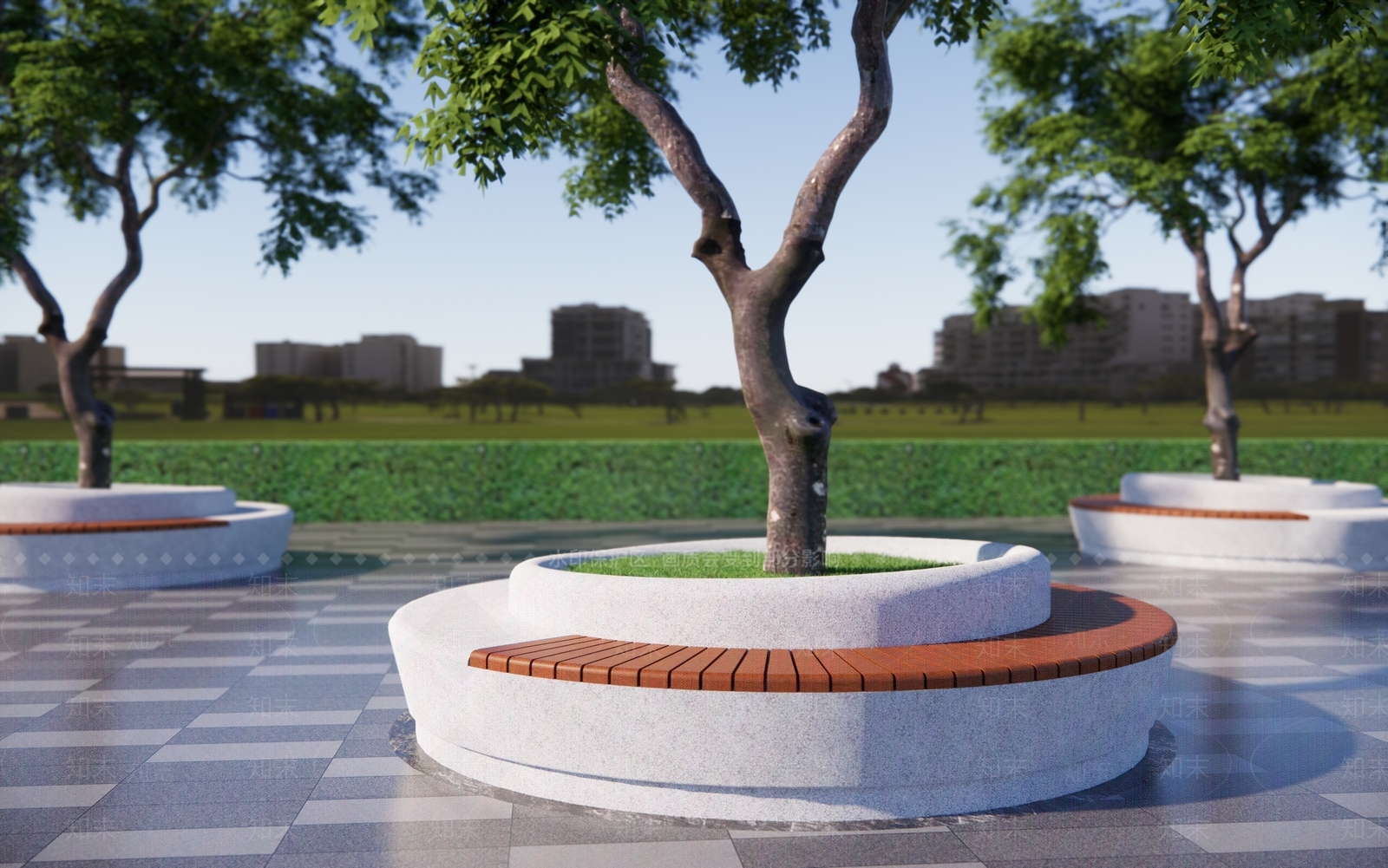 现代景观座椅SU模型下载【ID:1198909403】