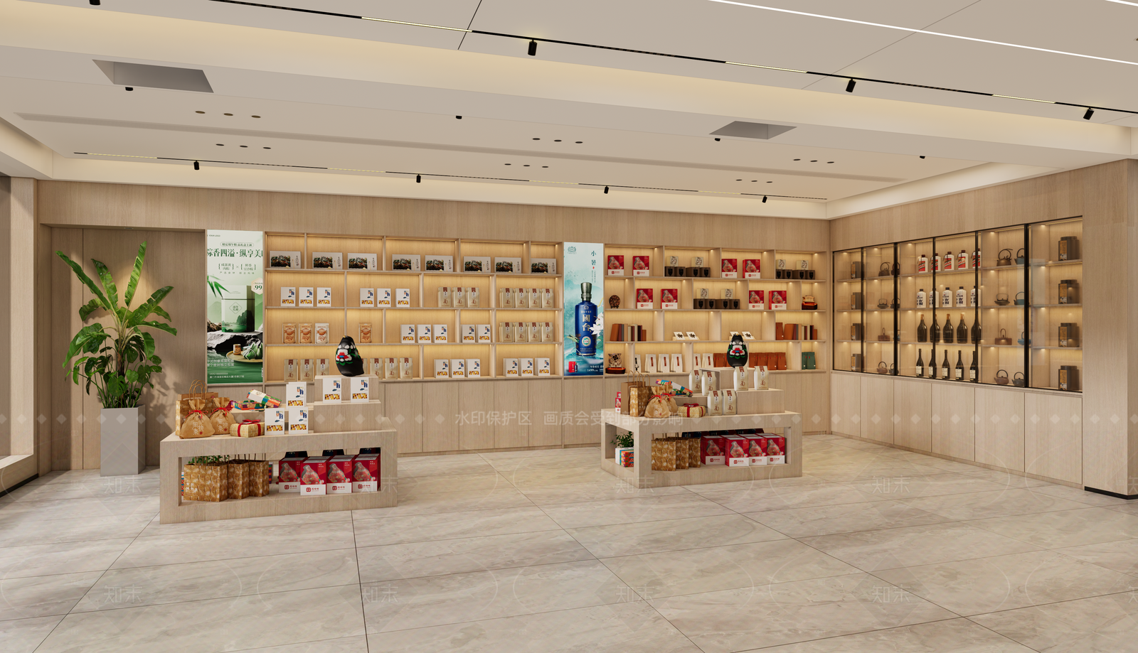 现代烟酒店SU模型下载【ID:1216046274】