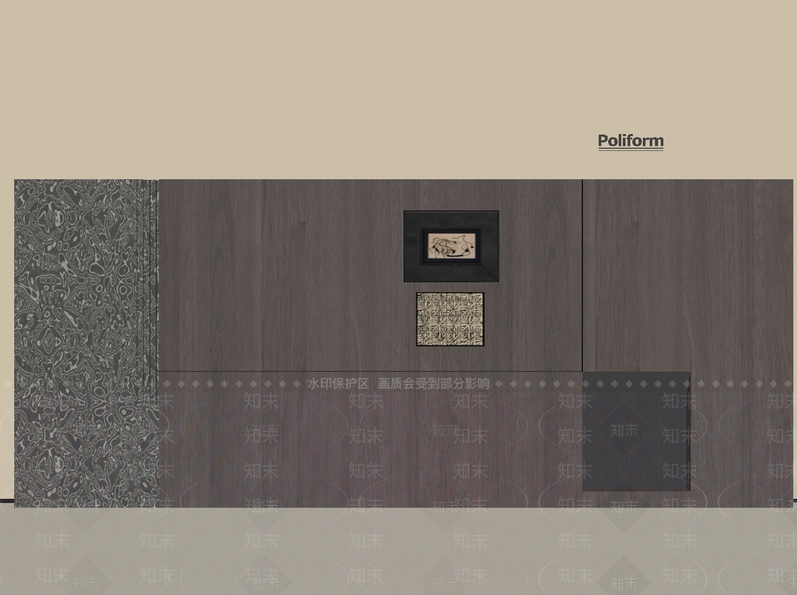 现代意式背景墙SU模型下载【ID:1198913808】