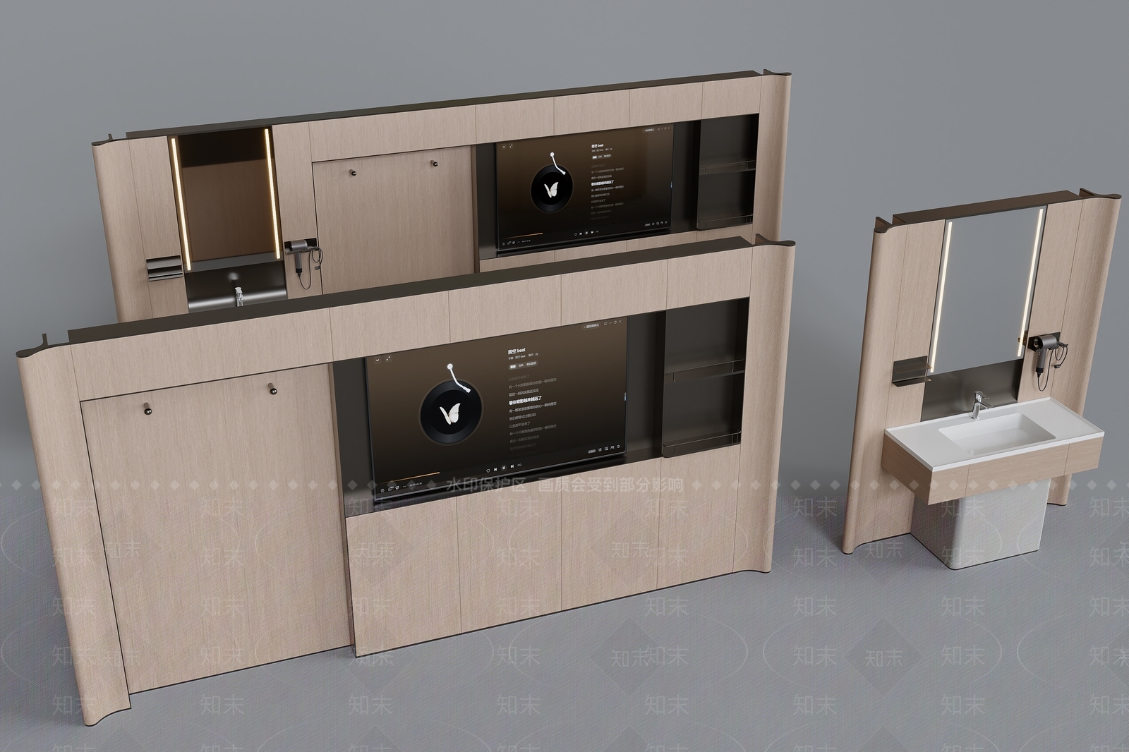 现代意式酒店客房3D模型下载【ID:1198918258】