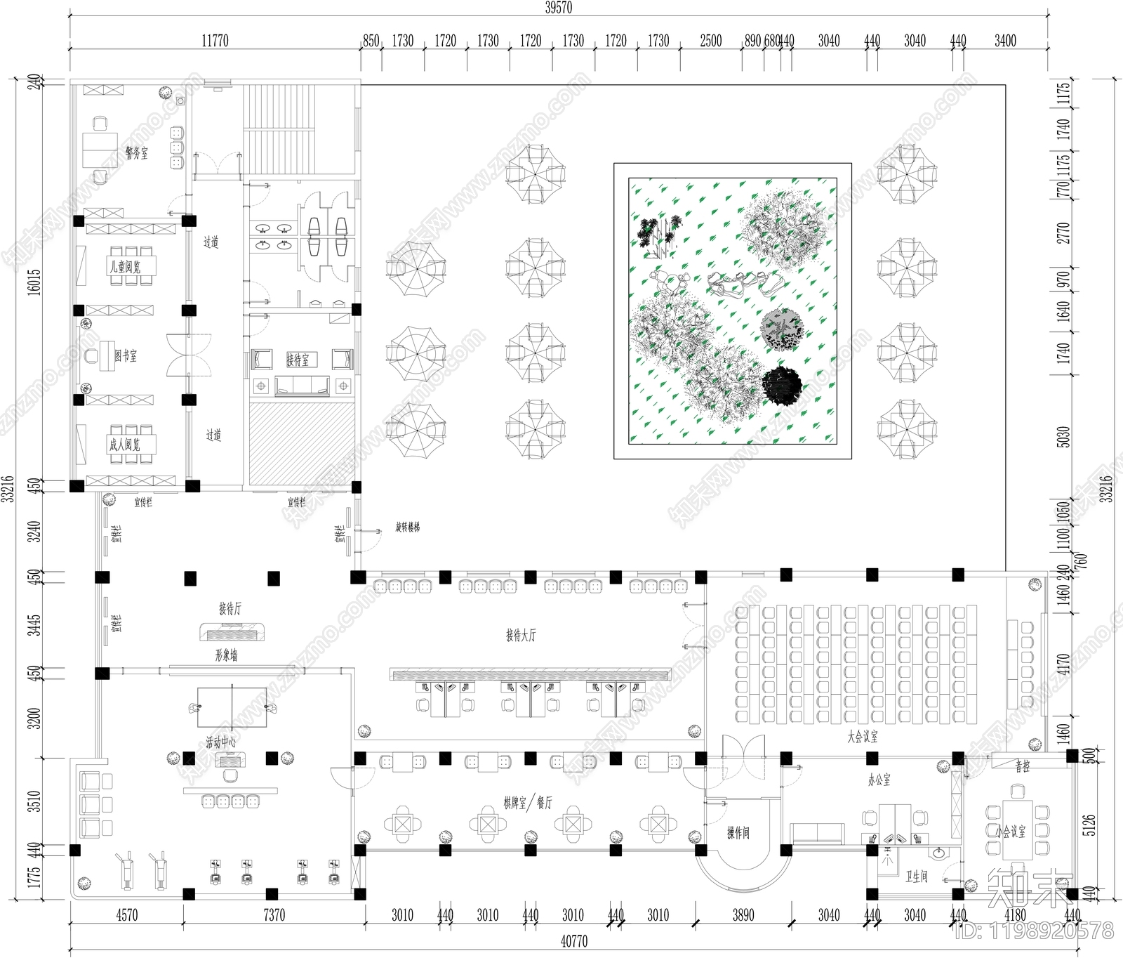 现代活动中心施工图下载【ID:1198920578】
