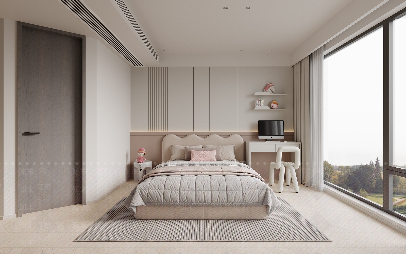 现代女孩房3D模型下载【ID:1198922761】