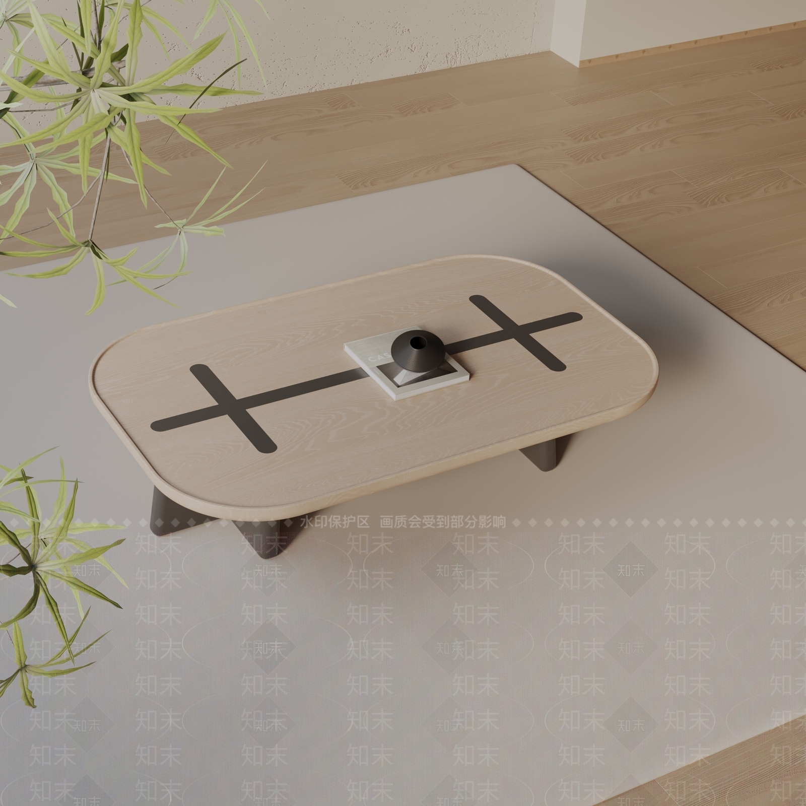 现代茶几3D模型下载【ID:1198922806】