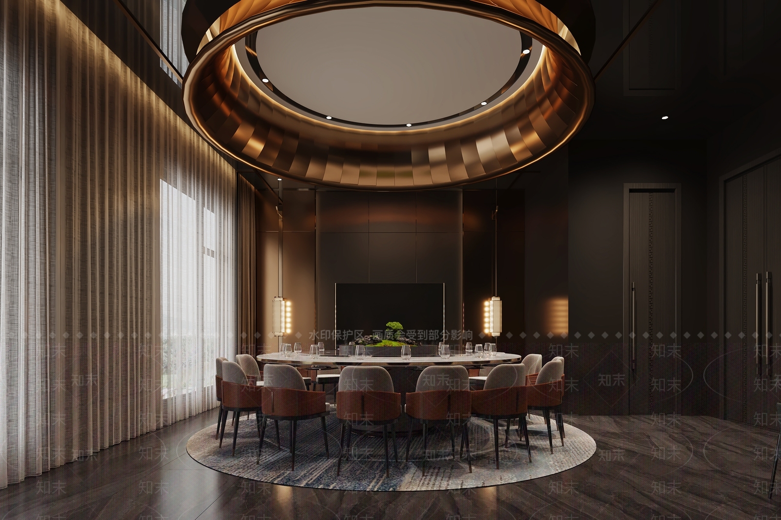 新中式意式包厢3D模型下载【ID:1198924439】