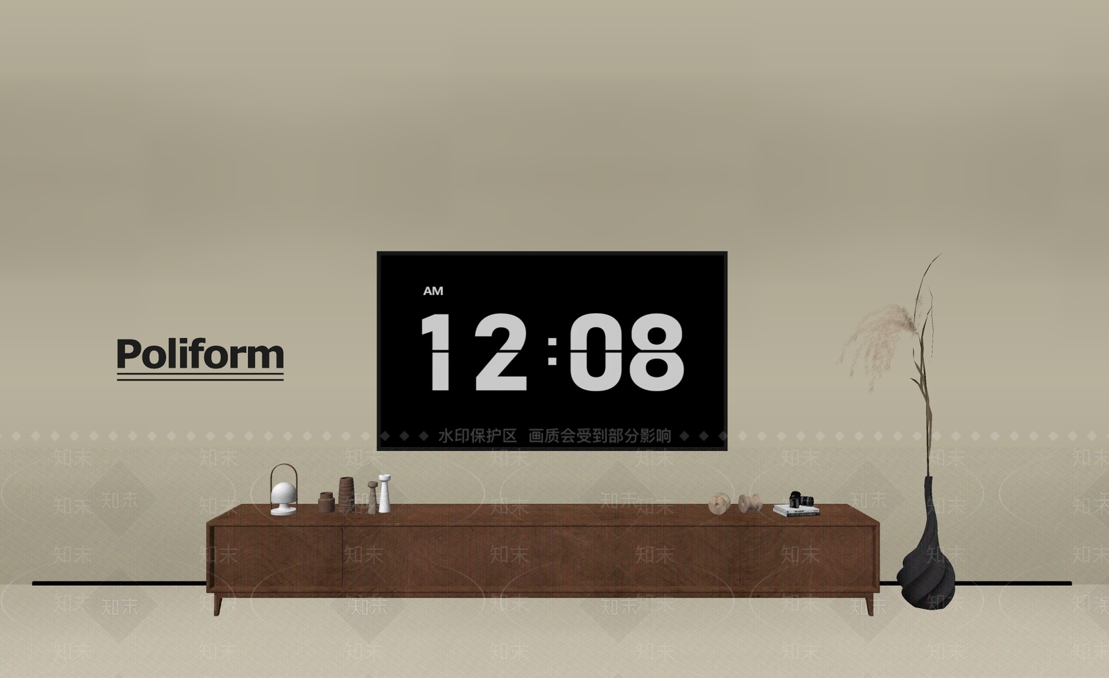 现代电视柜SU模型下载【ID:1198924921】