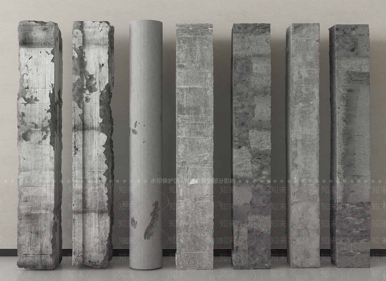 现代柱子3D模型下载【ID:1198924912】