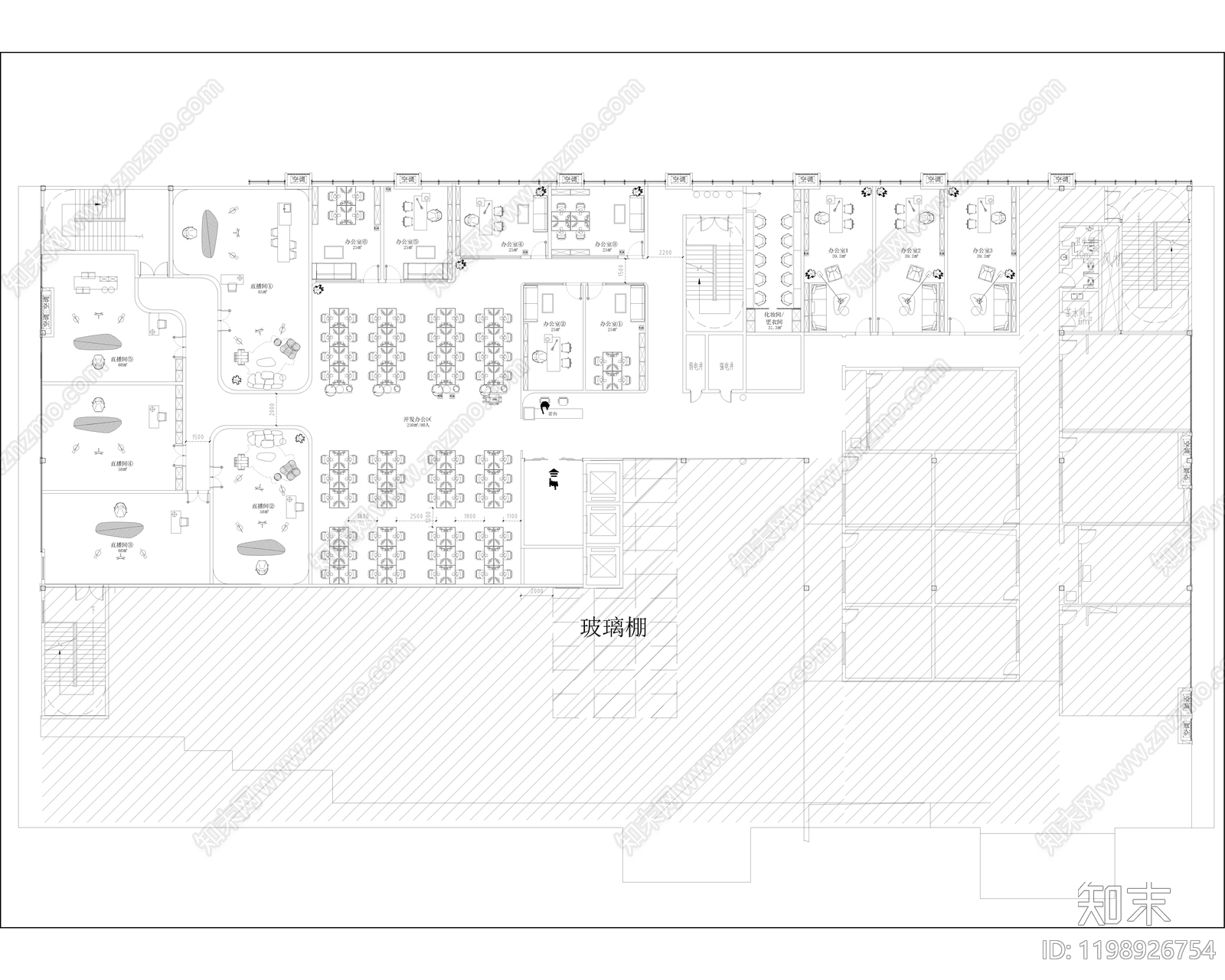 现代直播间施工图下载【ID:1198926754】