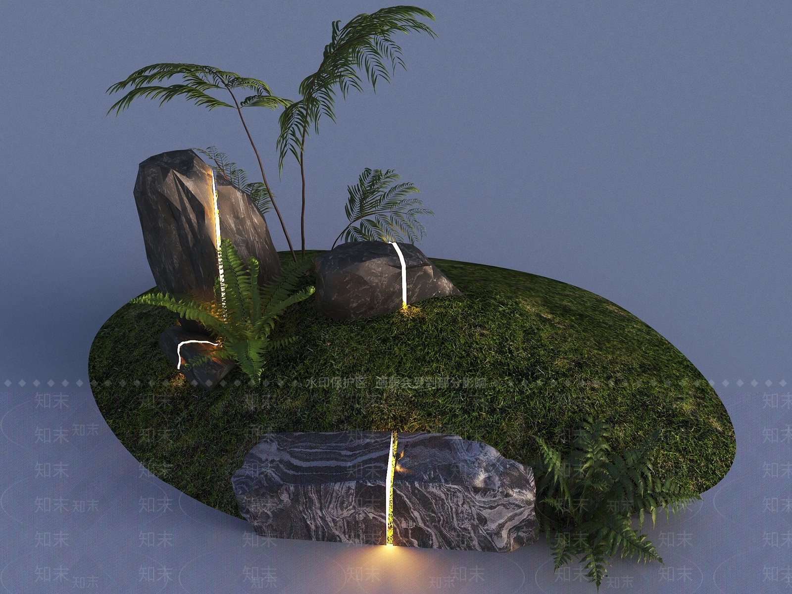 现代景观石SU模型下载【ID:1198934748】