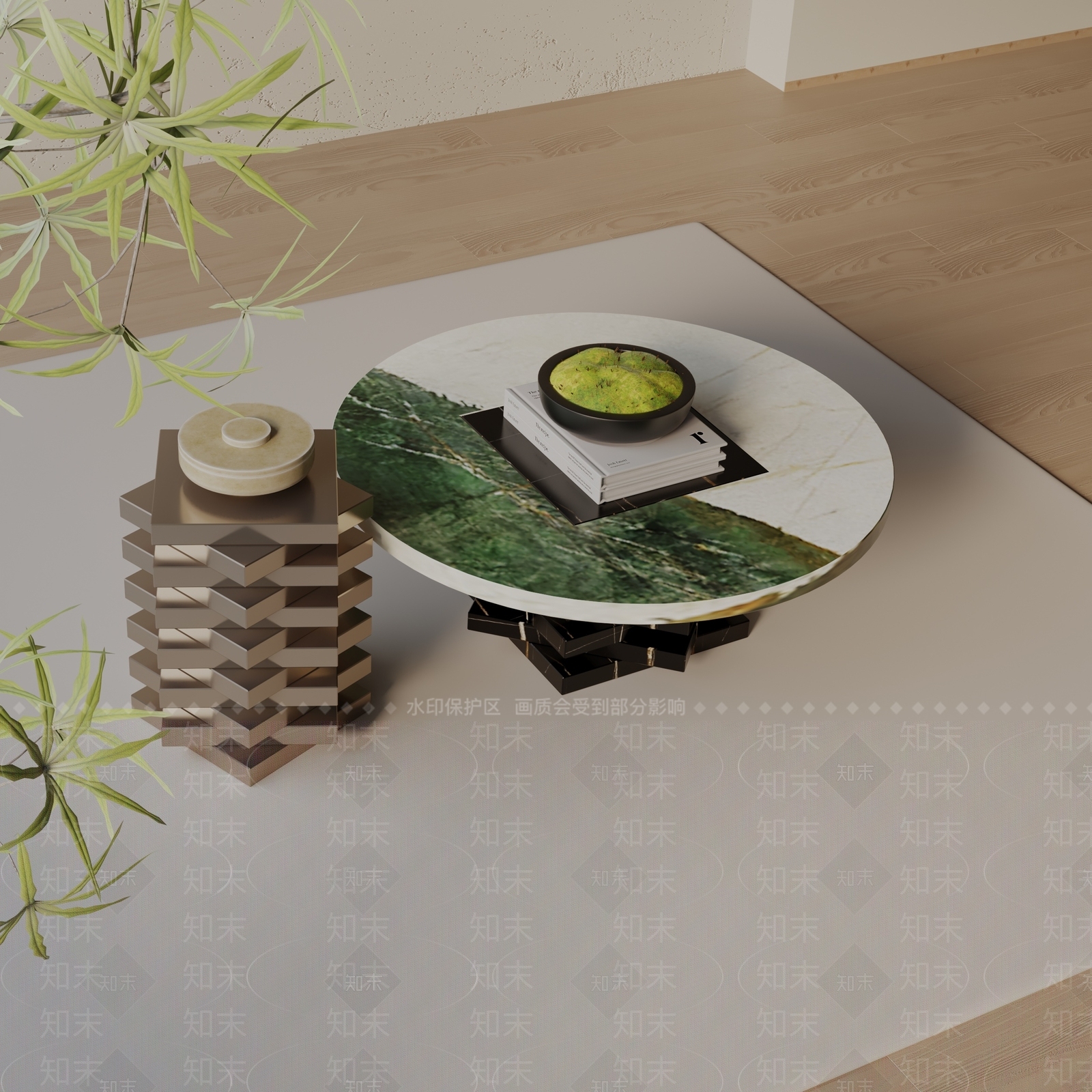 现代茶几3D模型下载【ID:1198935857】