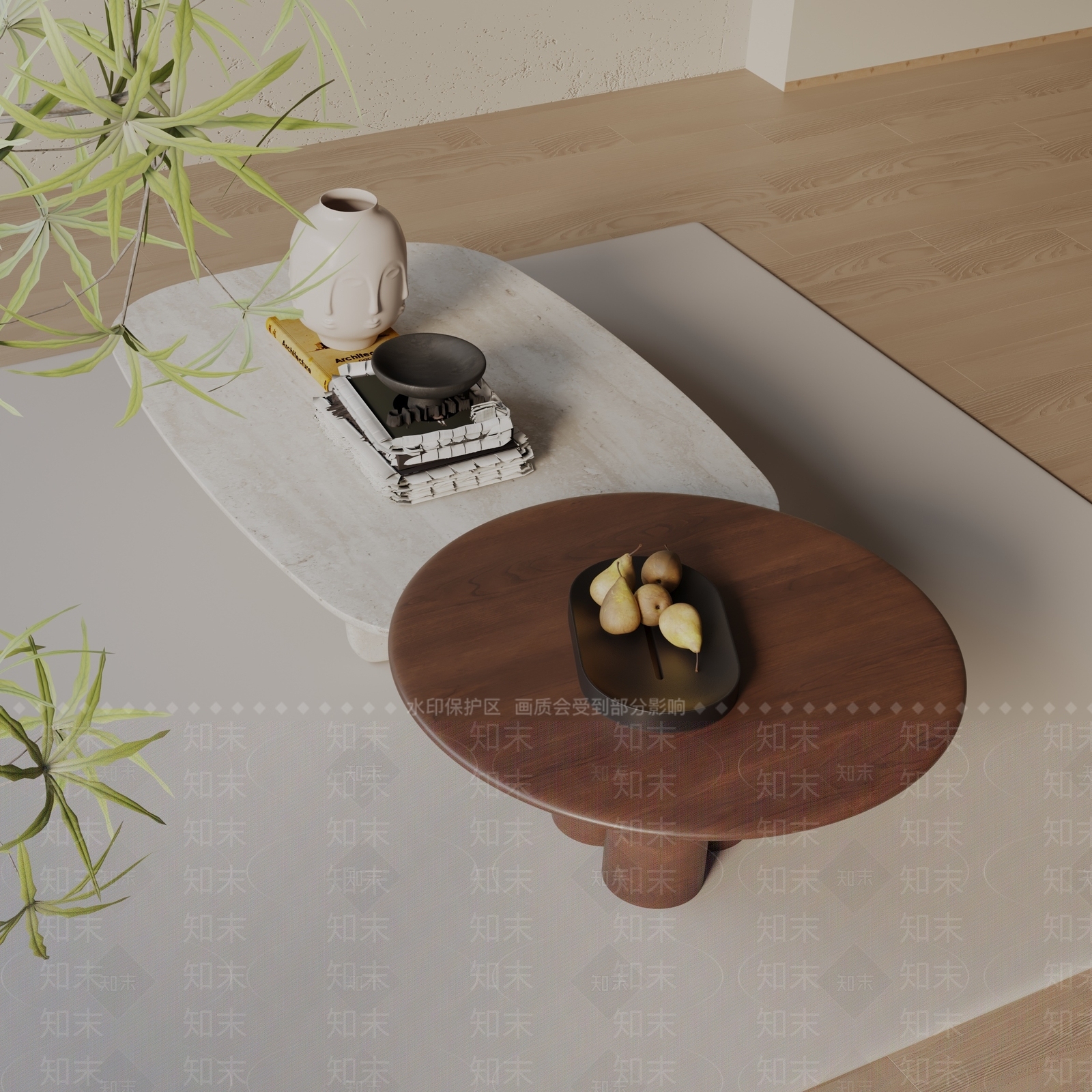 现代茶几3D模型下载【ID:1198936016】